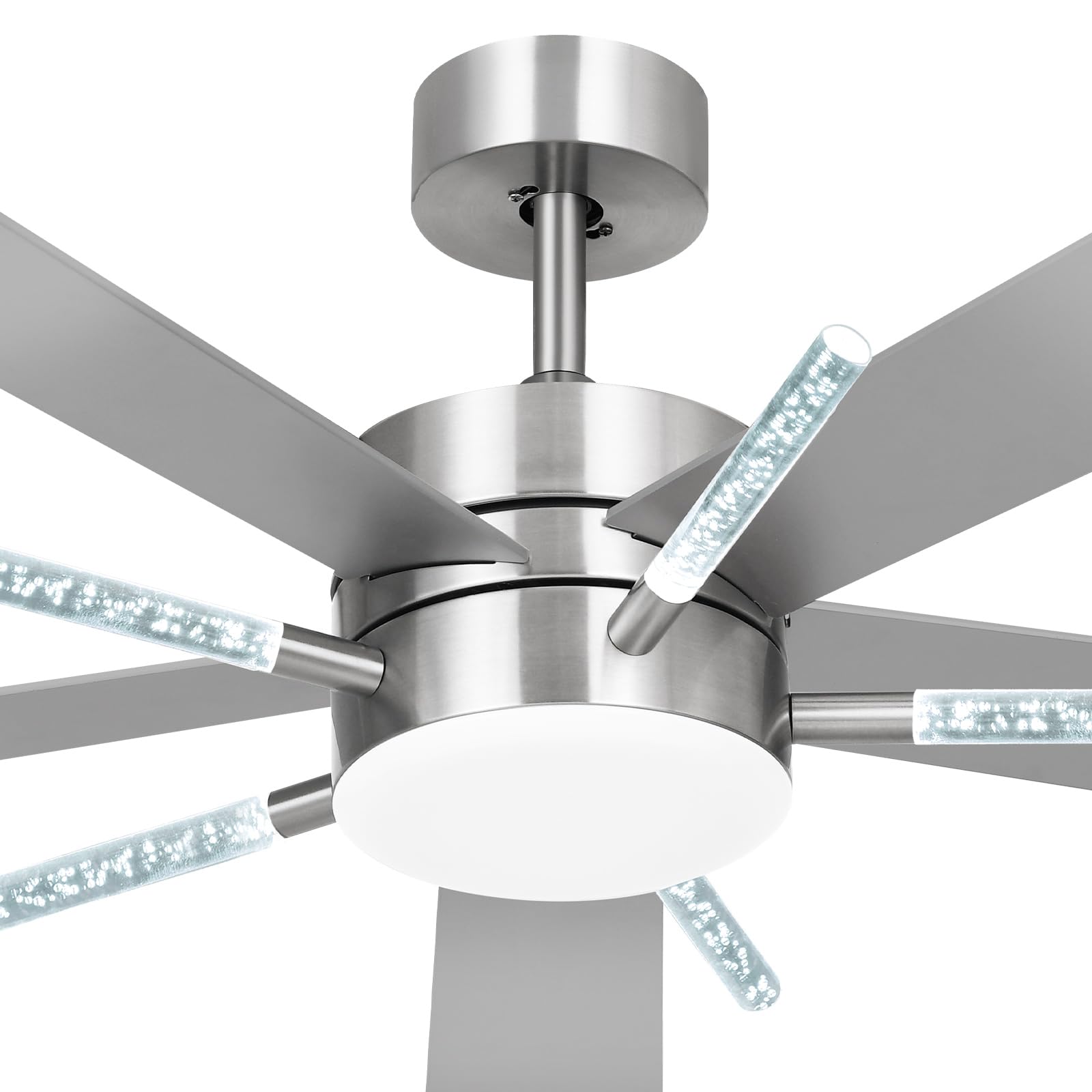 Yitahome 60 Inch Ceiling Fan With Light And Remote, 5 Blades With Crystal Rod Design, Modern Chandelier Ceiling Fan With Reversi