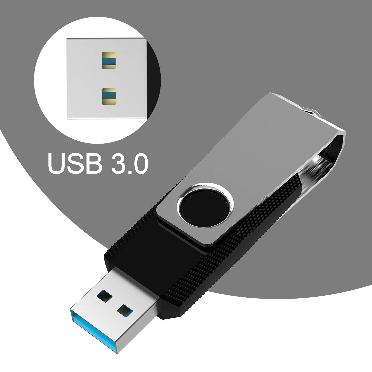 Kexin Usb 3.0 Flash Drive 32Gb 10 Pack Thumb Drive 3.0 Transfer Speed Up To 80Mb/S Swivel Usb 3.0 Drive 32 Gb Jump Drive Black