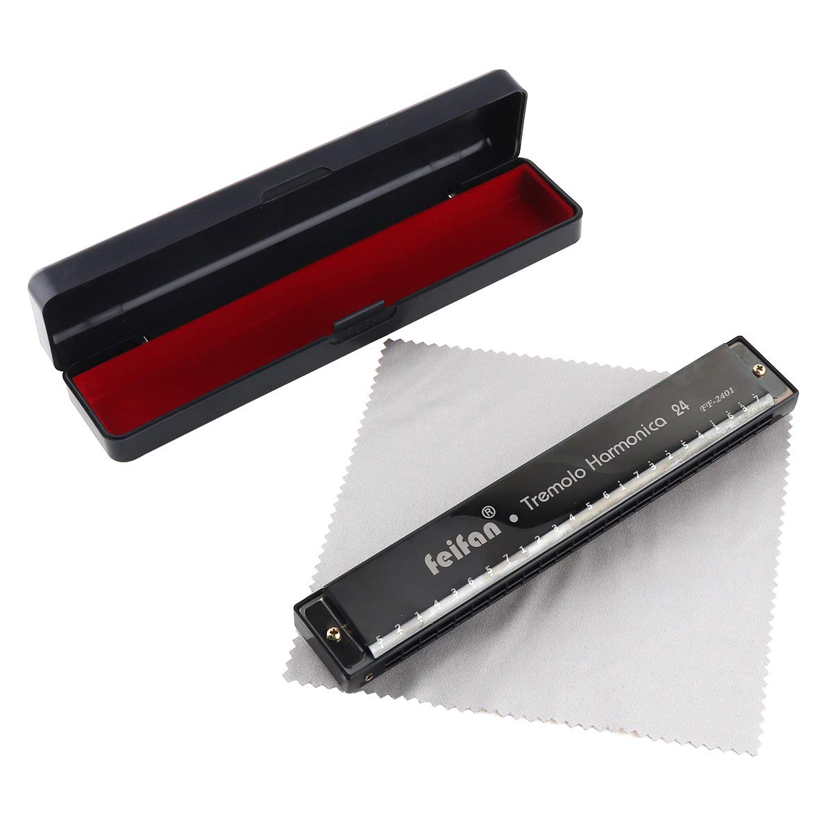 Origlam Harmonica Key C 24 Hole, Professional Tremolo Harmonica, Performance Tremolo Harmonica For Adults Kids Beginners With Ha