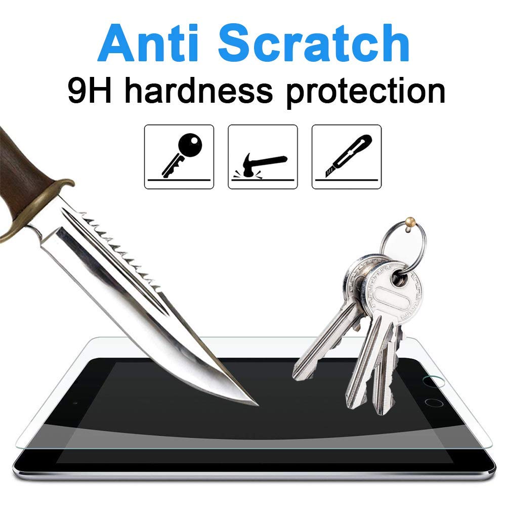 Romuto Ipad Air 2 Screen Protector [2 Pack] Ipad 9.7 Inch Screen Protector Tempered Glass Film, Ipad 6Th/5Th Generation Screen P