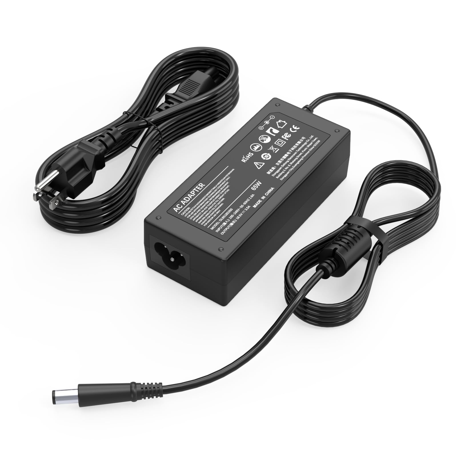 65W Laptop Charger Ac/Dc Adapter For Hp Pavilion G4 G6 G7 M6; Elitebook 2540P 2560P 2570P 2730P 2740P 2760P 6930P 8440P 8460P Revolve 810, 820 G1, 820 G2, 840 G1, 840 G2, 850 G1, 850 G2 Folio 9470M