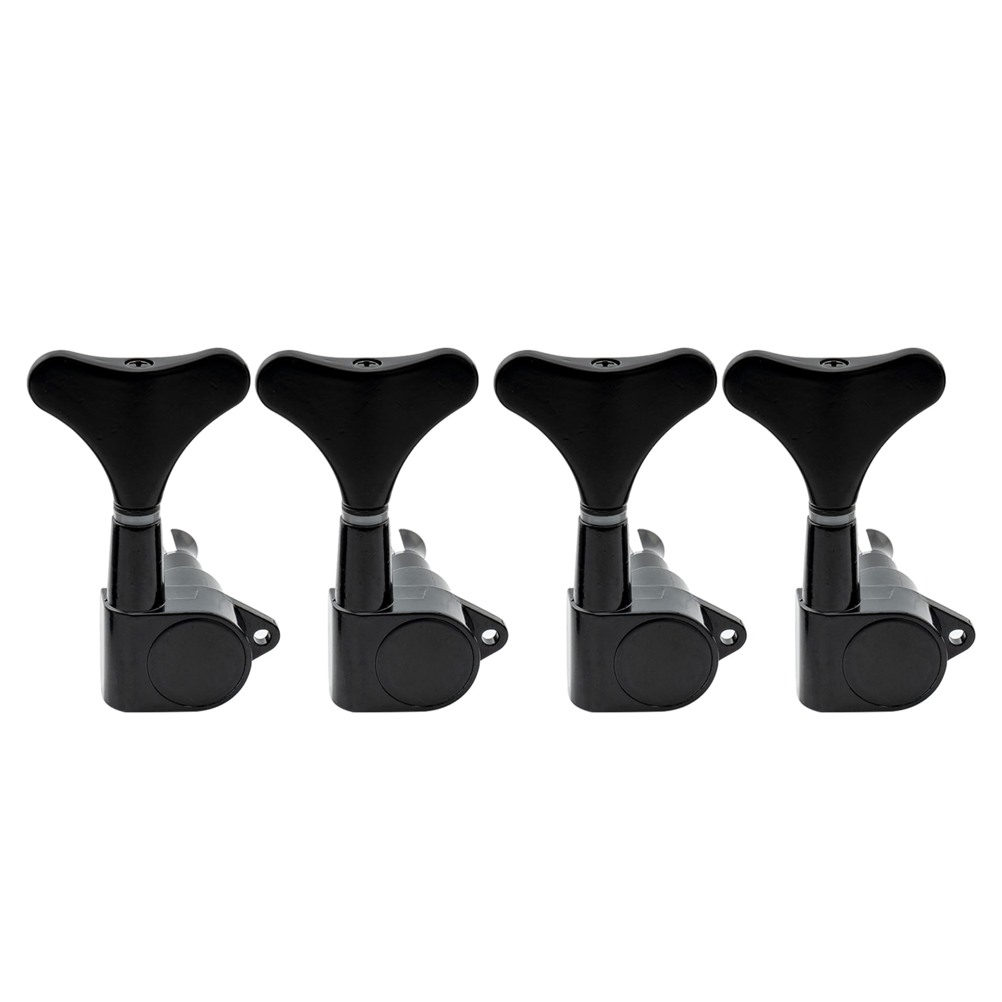 Musiclily 4inline Sealed Bass Tuners Tuning Pegs Keys Machine Heads Set, Black