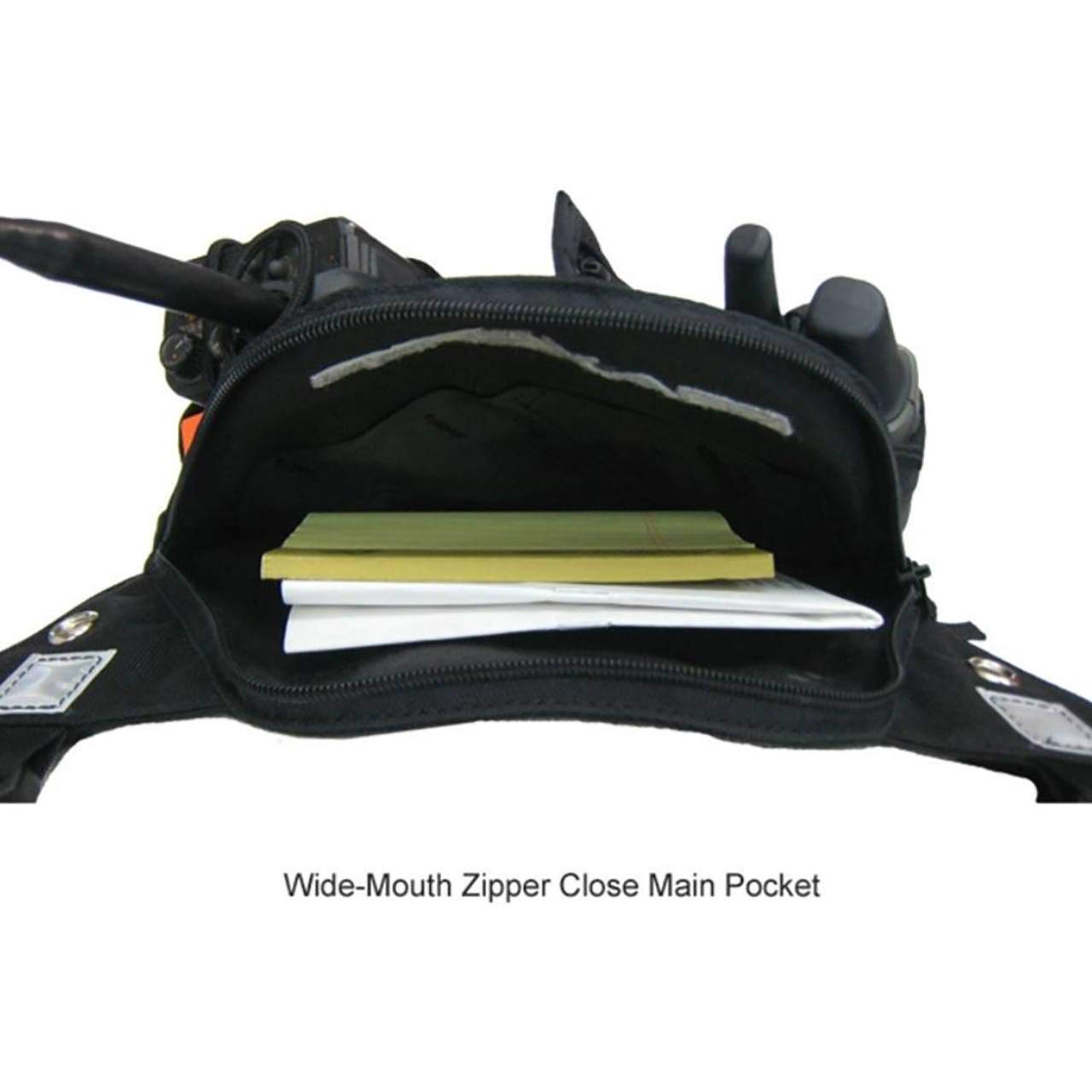 Coaxsher Rcp 1 Pro Radio Chest Harness For 2 Way Radio And Hand Held Electronics | Search And Rescue, Ski Patrol, Emergency Response   Black