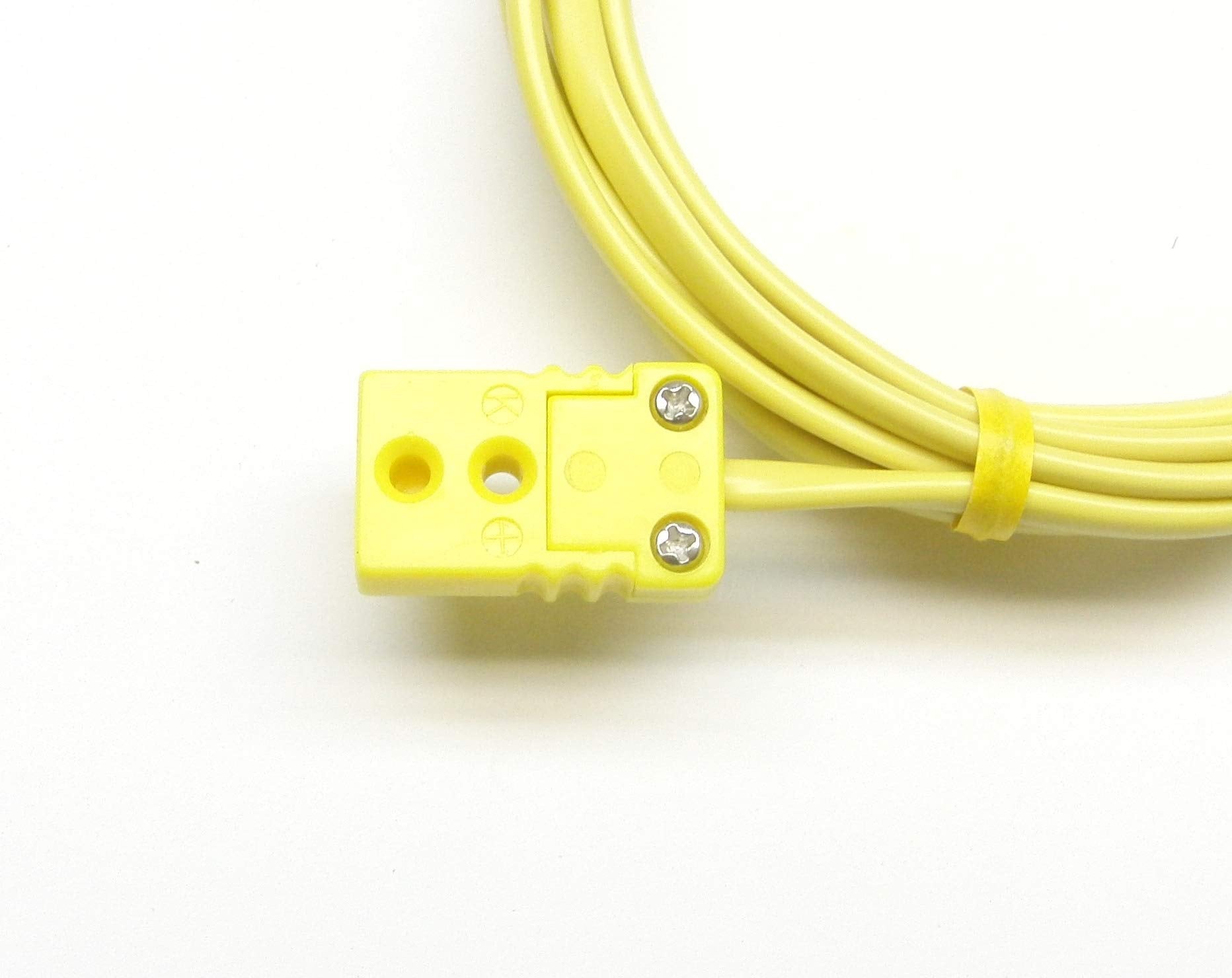 K Type Thermocouple Extension Cable Wire With Miniature Mini Type K Thermocouple Connectors 6 Ft (= 2 Yard) Long