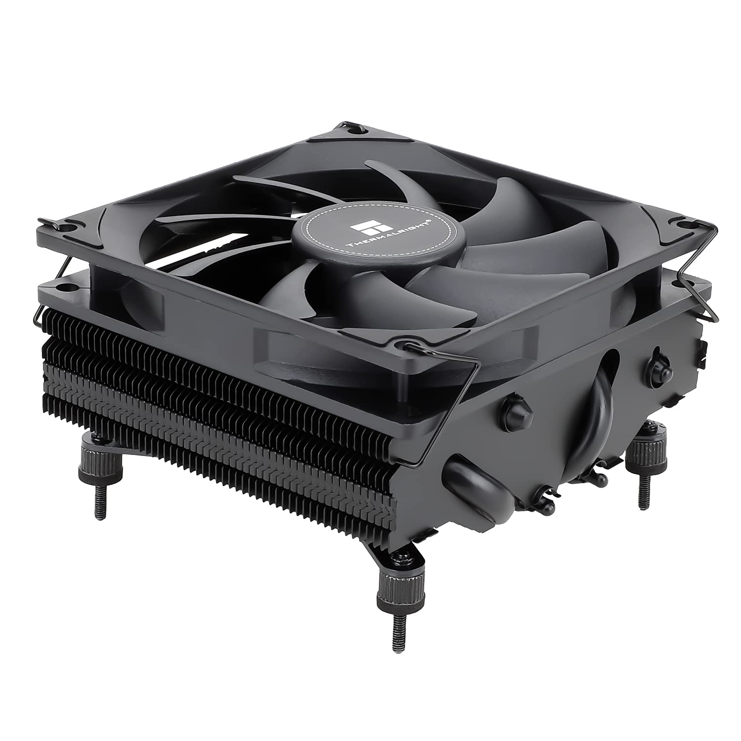 Thermalright Axp90 X47 Black Low Profile Cpu Cooler, With 92Mm Tl 9015B Slim Pwm Fan, Itx Cpu Cooler, Aghp Technology, 47Mm Heig