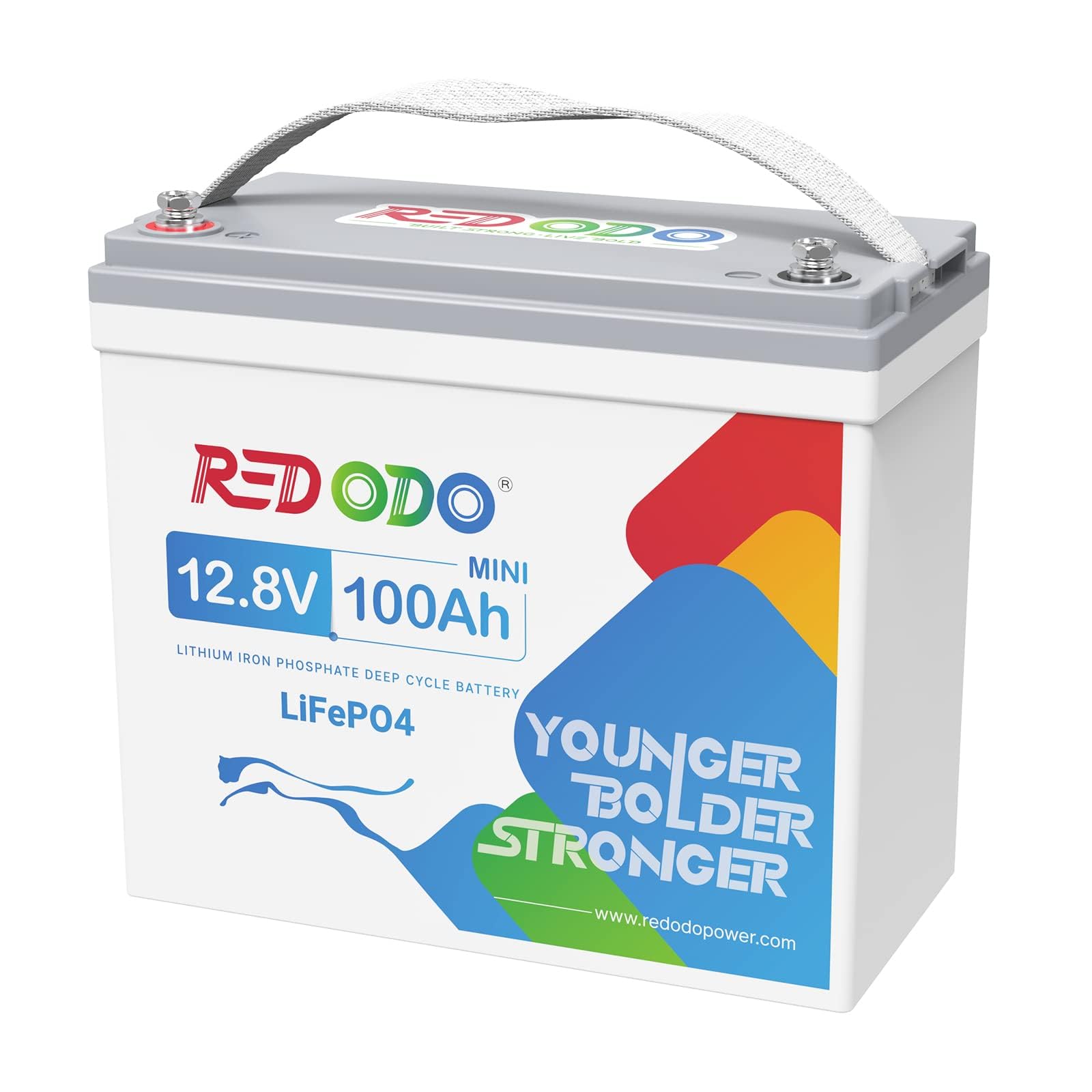 Redodo 12V 100Ah Mini Lifepo4 Battery, Smallest Lithium Battery With Upgraded 100A Bms, Max 1280Wh, Up To 15000 Deep Cycles Batt