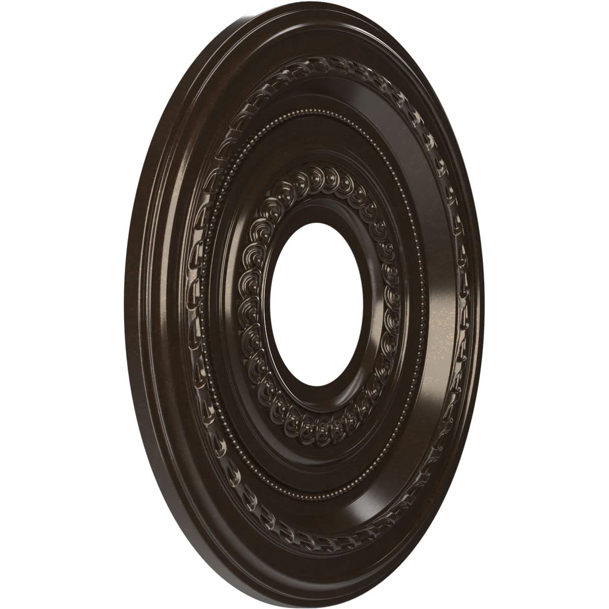 Ekena Millwork Cmp13Coeru Cole Thermoformed Pvc Ceiling Medallion (Fits Canopies Up To 4 1/4), 13Od X 3 1/2Id X 3/4P, Universal