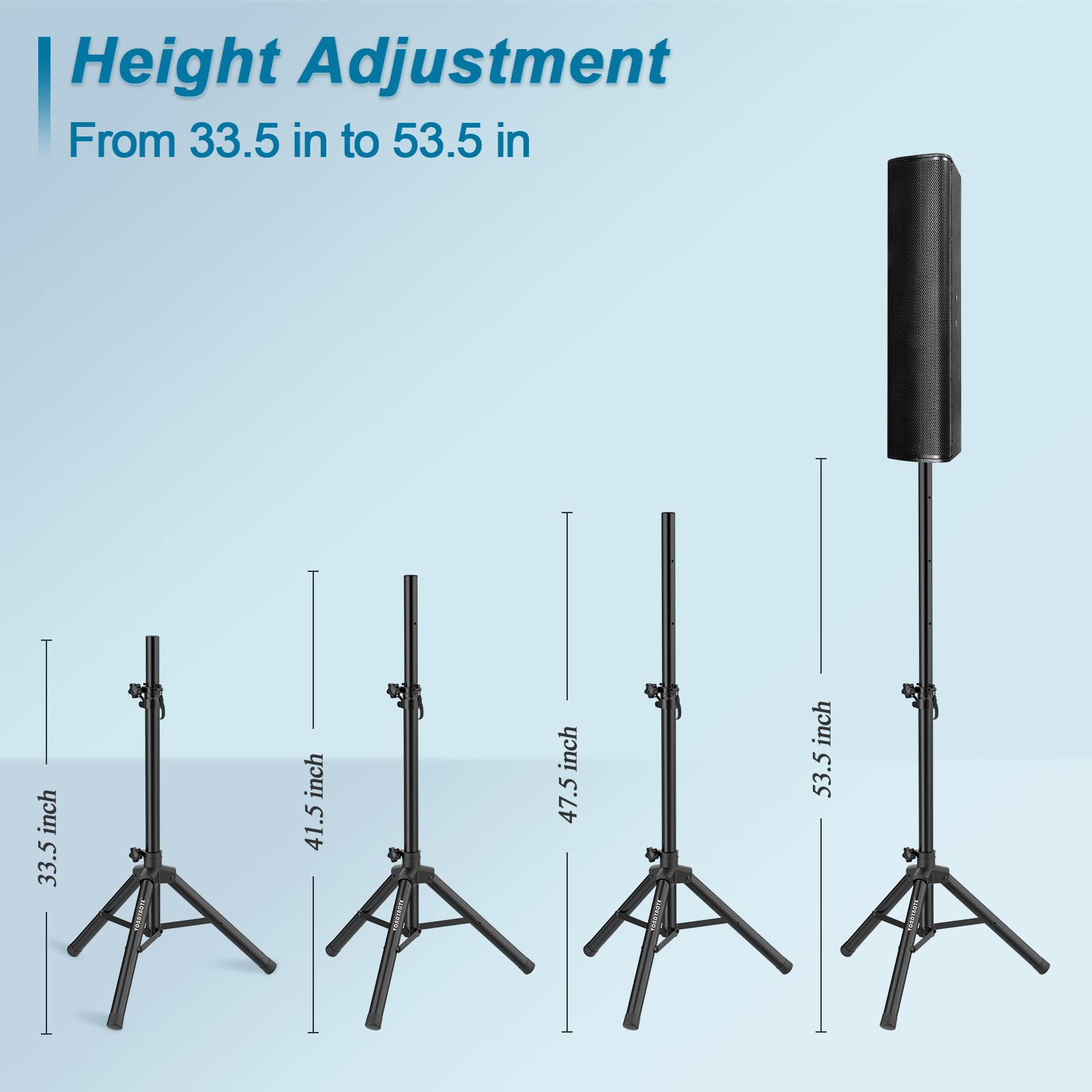 Vondynote Pair Of Tripod Speaker Stands Pa Dj Short Tripod Speaker Stand Slim Mini Speaker Stand