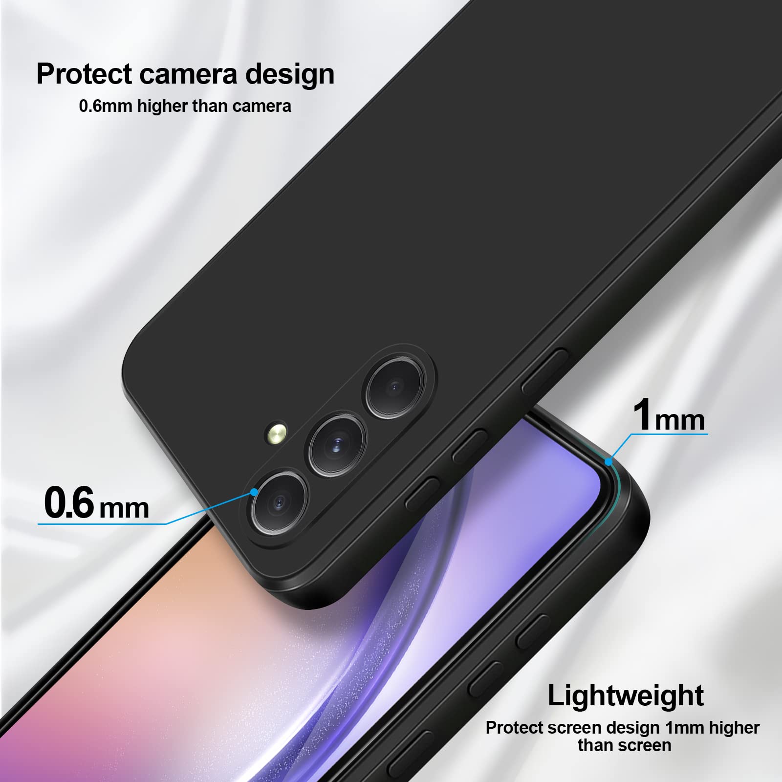 Giiyoon Silicone Case Compatible With Samsung Galaxy A54 5G, Full Body Silky Soft Touch Phone Case With Camera Protection, Shock