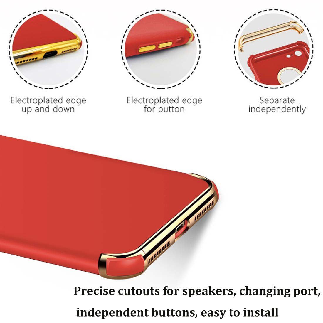 Tverghvad For Iphone 8 Plus Case, Ultra Slim Flexible Matte Case Compatible For Iphone 8 Plus (Shiny Red)