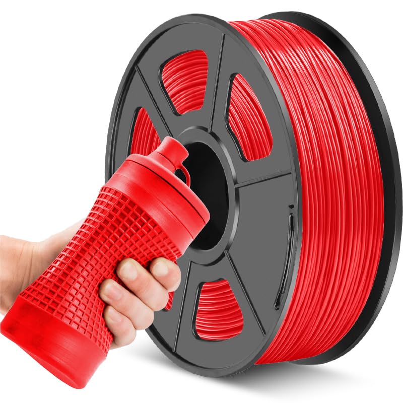 JAYO TPU Filament 1.75mm Red 1KG, Flexible 3D Printer Filament with Shore Hardness 95A, Strong Elasticity, Abrasion Resistance, 