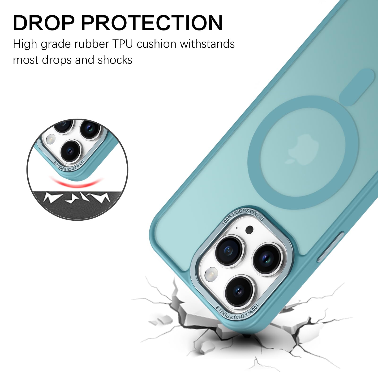 Bentoben For Iphone 15 Pro Max Case,Iphone 15 Pro Max Magnetic Phone Case[Compatible With Magsafe]Translucent Matte Slim Shockpr