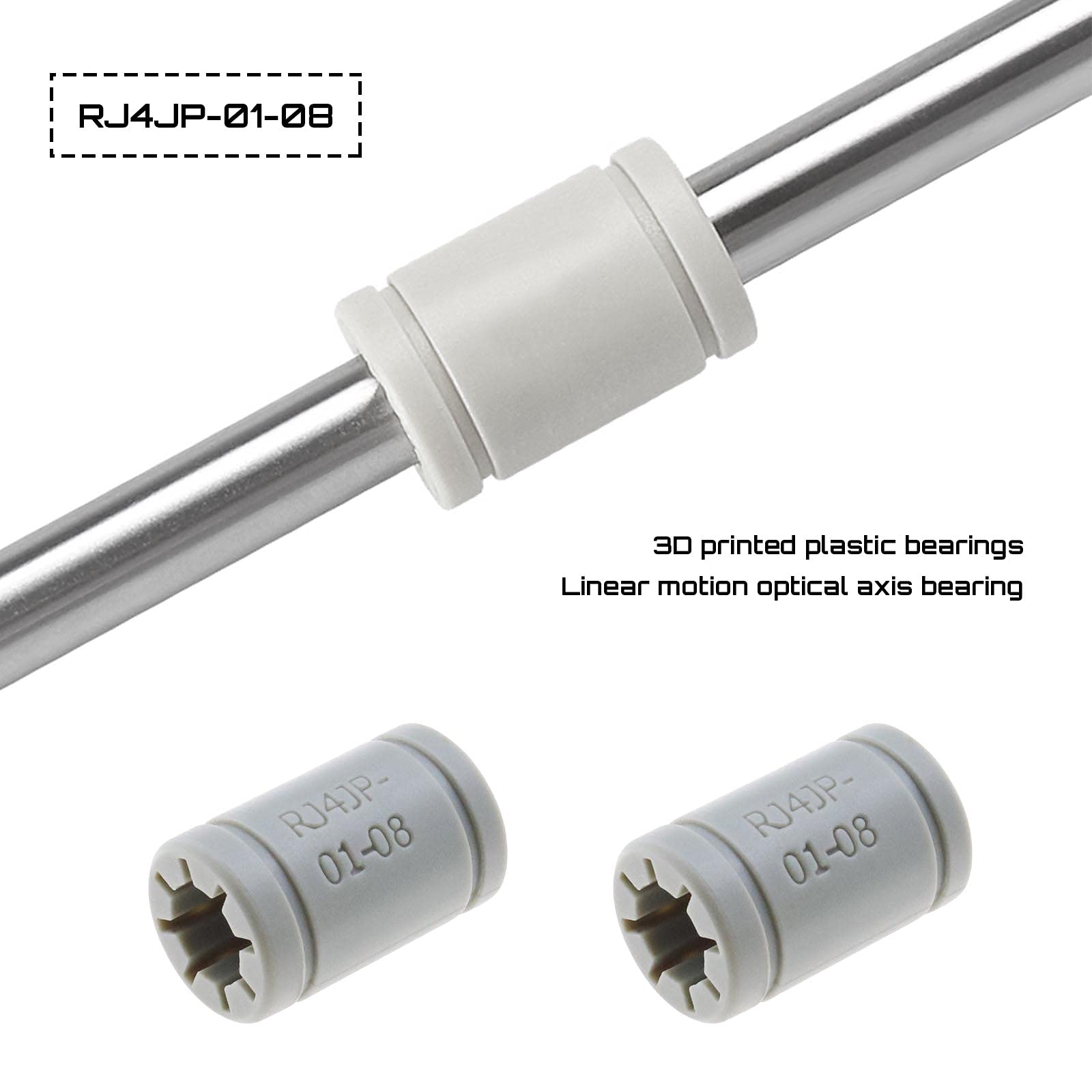 Create Idea Rj4Jp 01 08 Linear Bearing 3D Printer Replacement Lm8Uu Bearing 8Mm Inner Shaft 15Mm Outer Diameter 24Mm Length 10 P