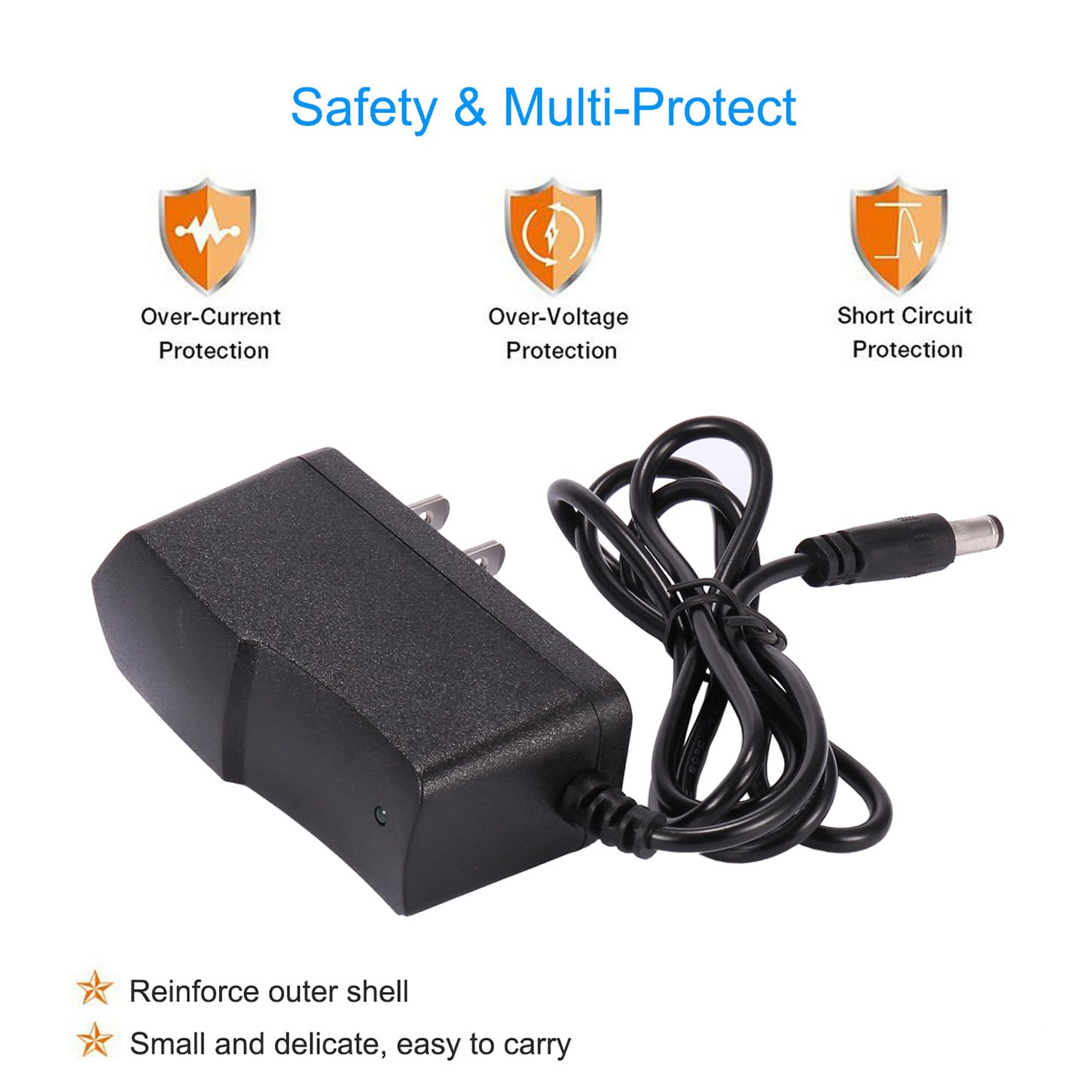 Coolm Ac To Dc 12V 500Ma Power Supply Adapter 100 240V 50 60Hz To 12V 0.5A Charger 6W 5.5Mm X 2.5Mm Dc Plug For Cctv Security Ca