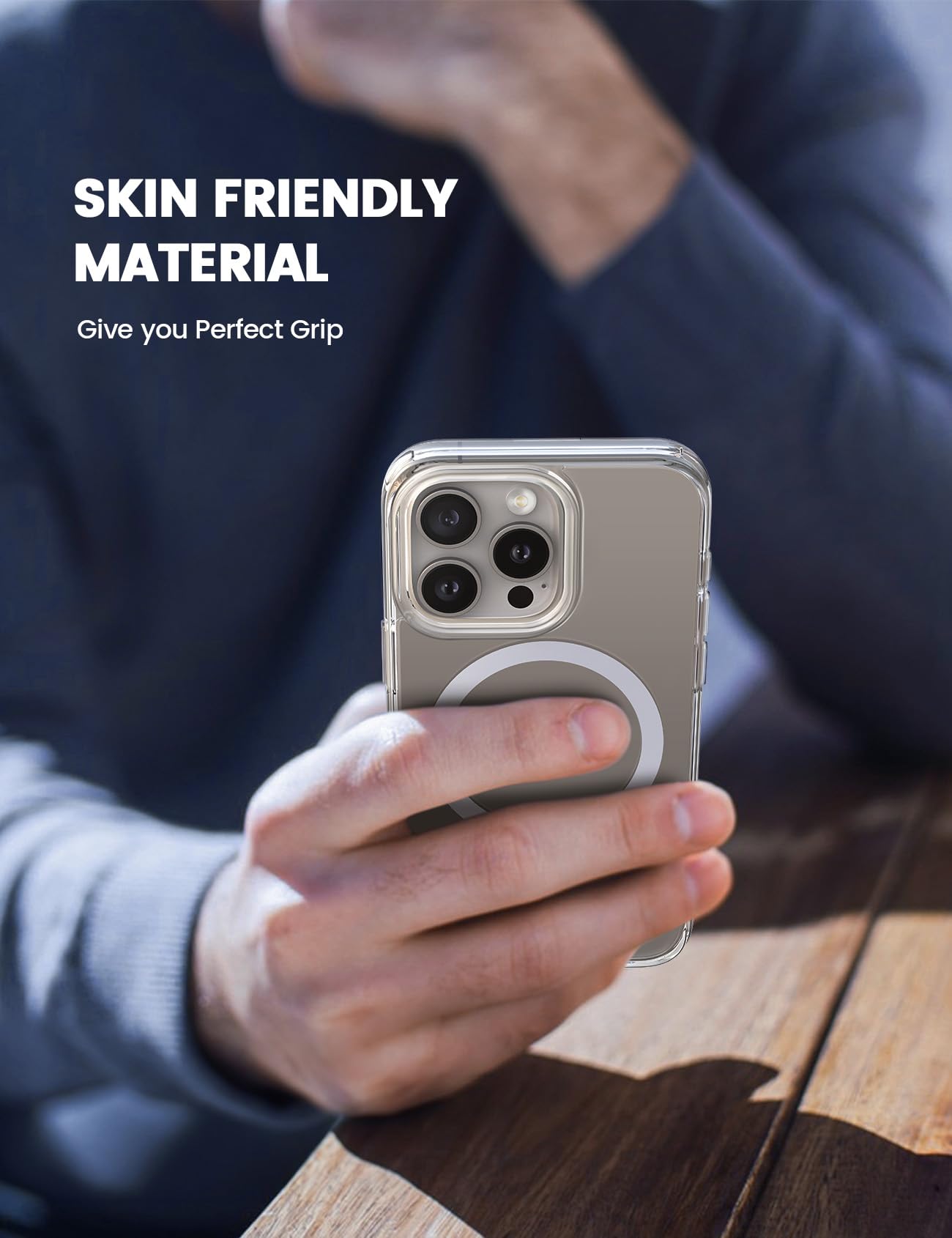 Lamicall Magnetic Case For Iphone 16 Pro, For Magsafe   [Clear & Anti Yellow][Military Grade Drop Protection][Scratch Resistant]