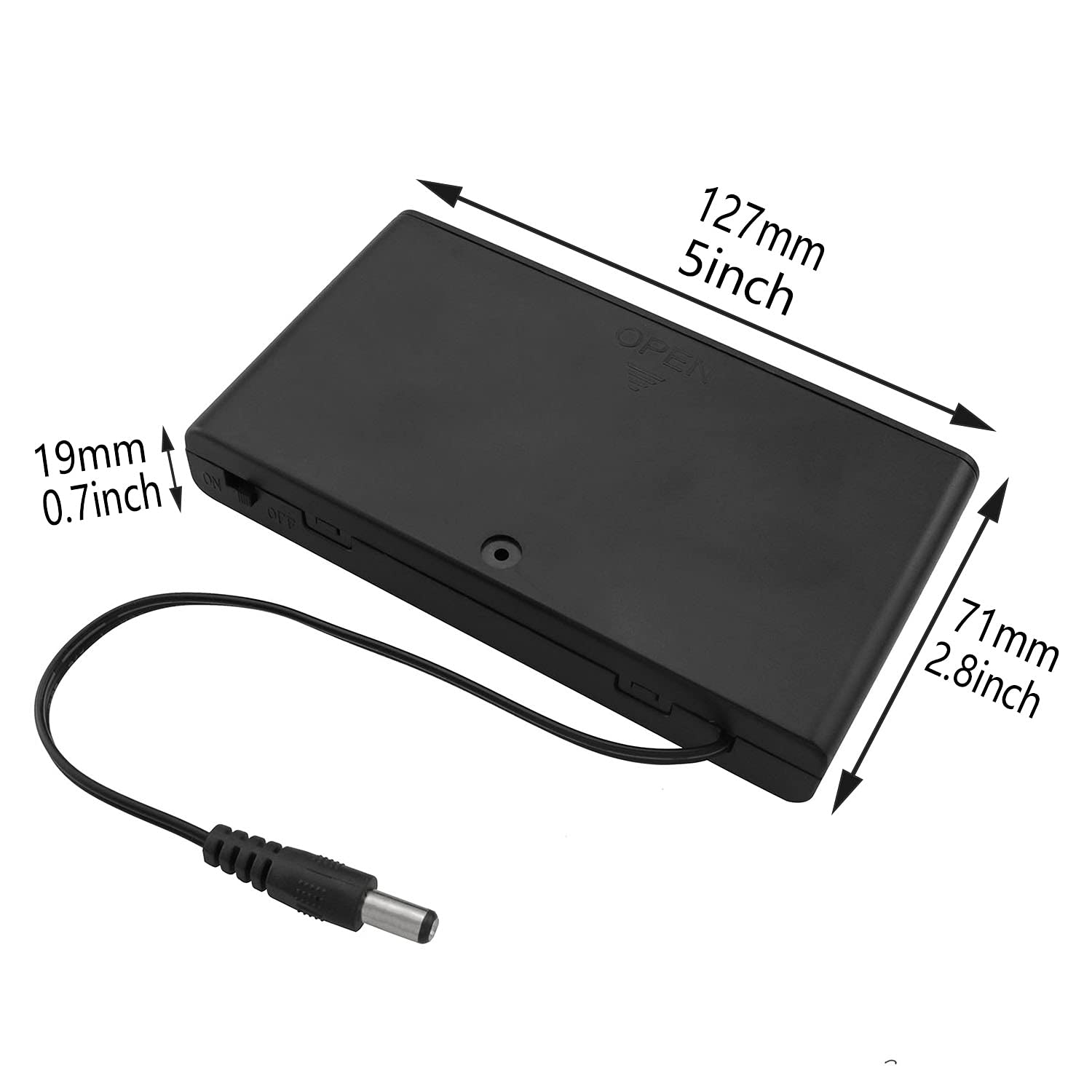 Zzlzx 1Pc Male Connector 8 Cell Battery Box Socket Connector, 8X1.5V 12V Dc Battery Holder Case Box Male Connector With Wired On