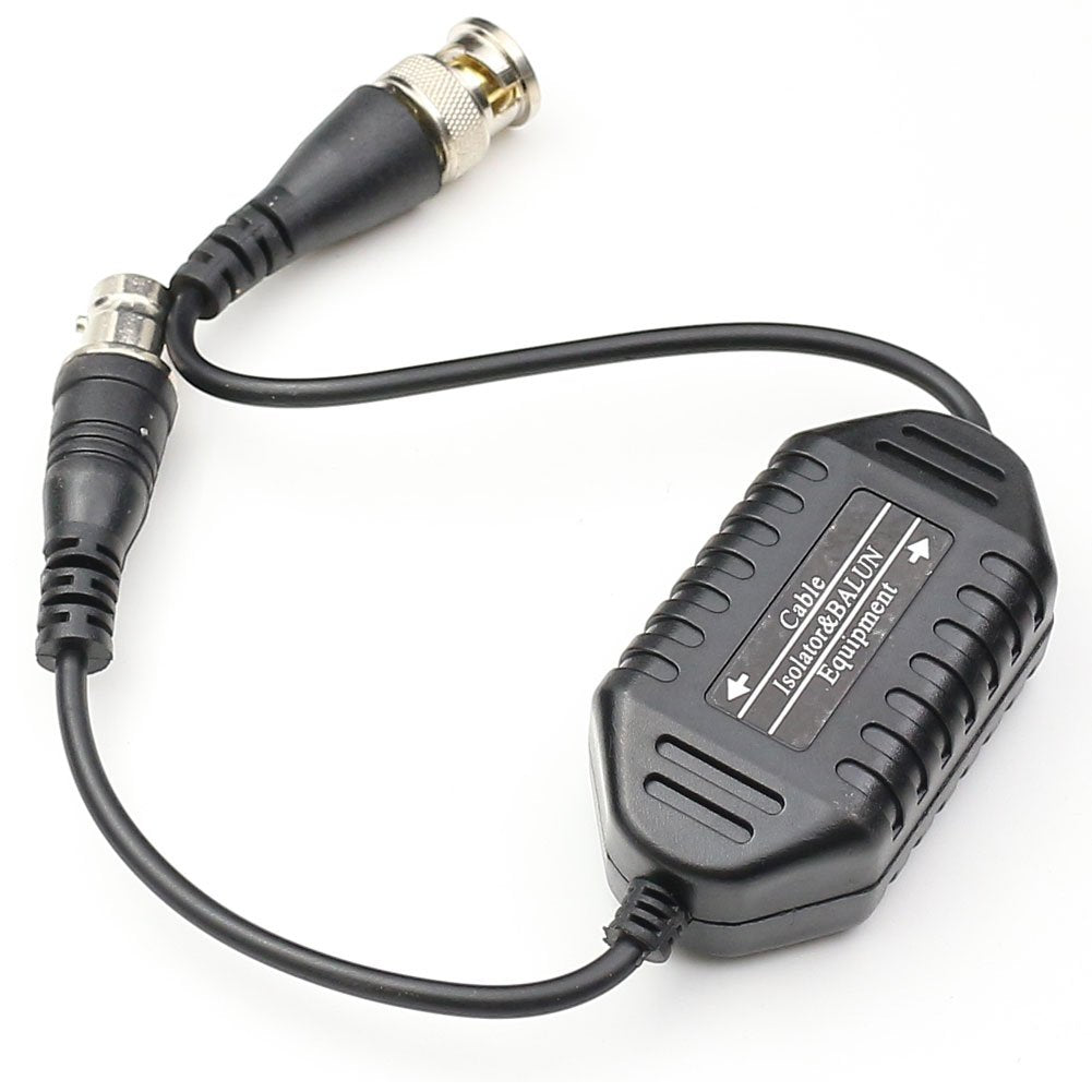 Anhan Security Camera Ground Loop Isolator, Bnc Male To Female Coaxial Video Ground Loop Isolator Cctv Balun 1 Pack