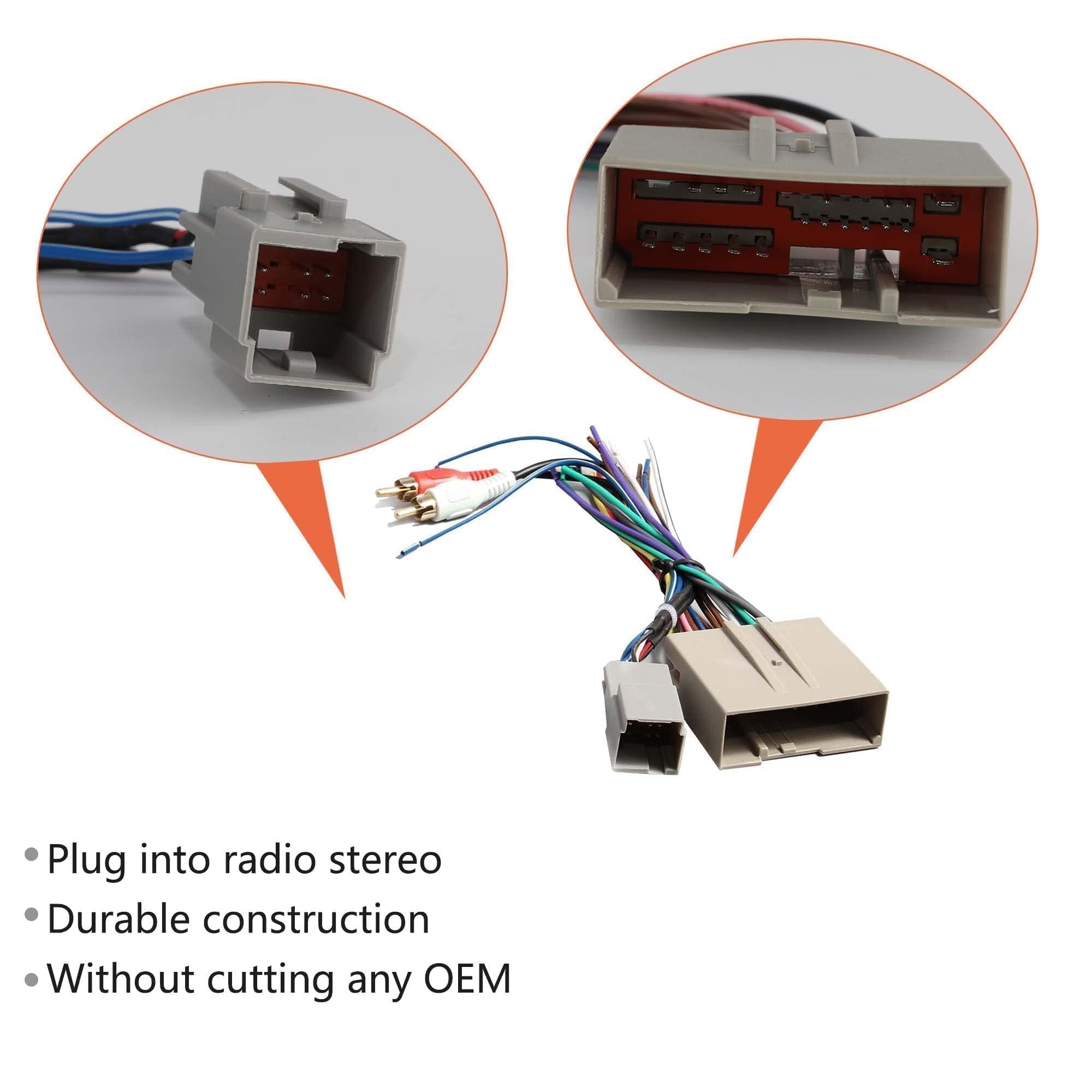 Nuith Car Radio Stereo Wire Harness Connector Antenna Adapter For Ford 2006 2012, Lincoln 2006 2010, Mercury 2006 2009 Fit Oem R