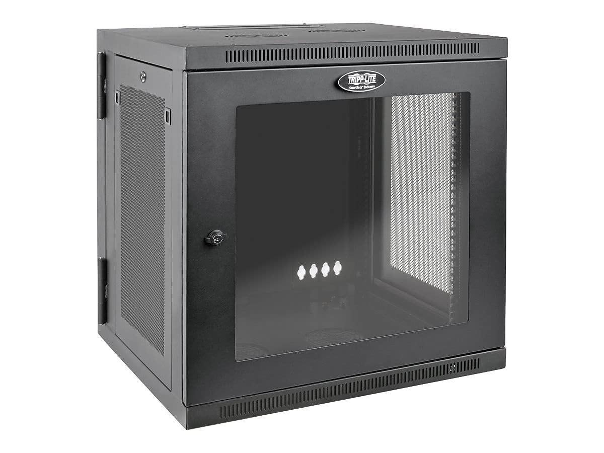 Tripp Lite 12U Wall Mount Rack Enclosure Server Cabinet with Acrylic Glass Door, Hinged Back, 24.5 in. Deep, UPS-Depth (SRW12USD