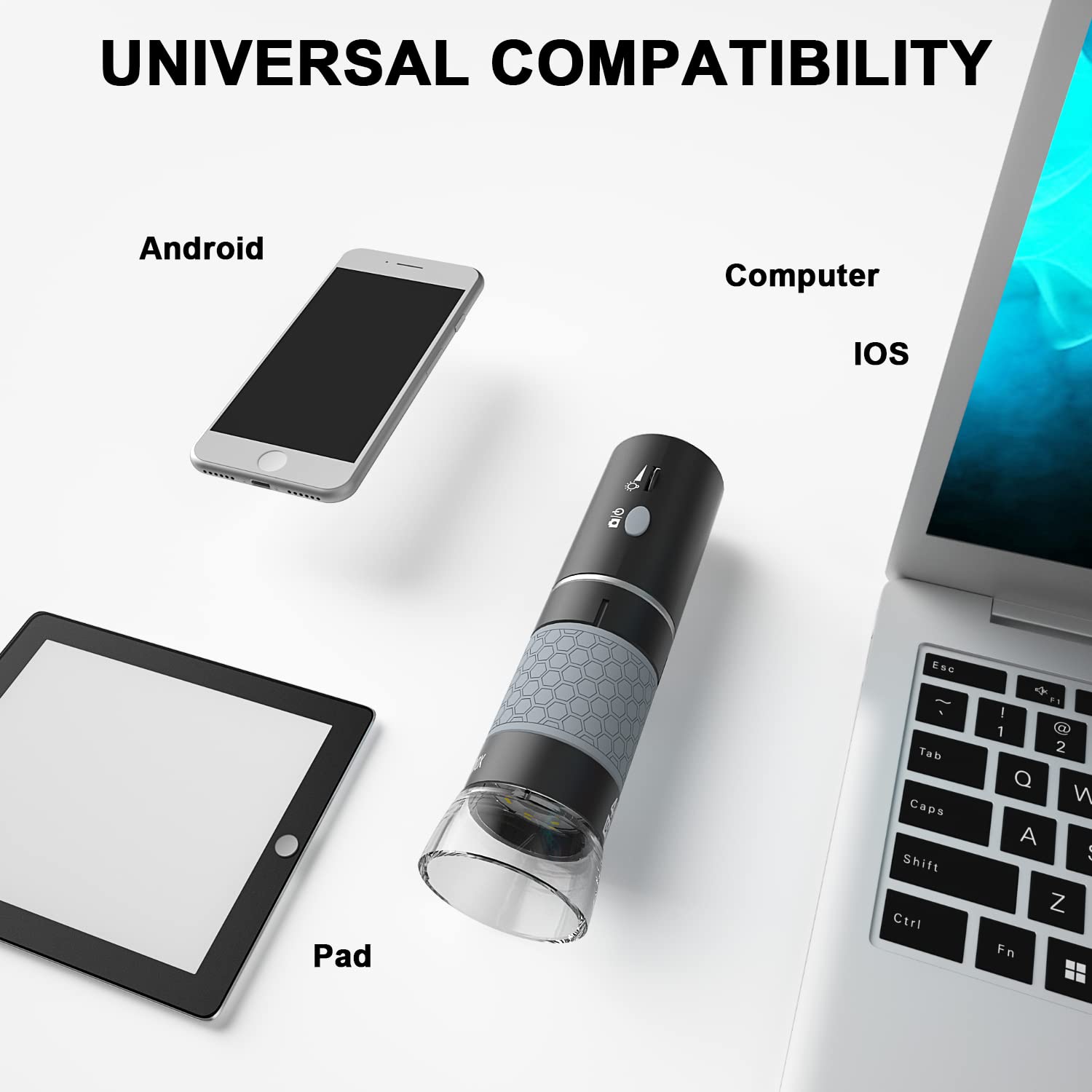 Bysameyee 4K 3840X2160P Wireless Digital Microscope, Handheld Hd Usb Inspection Camera Endoscope 50X 1000X Magnification, Compat