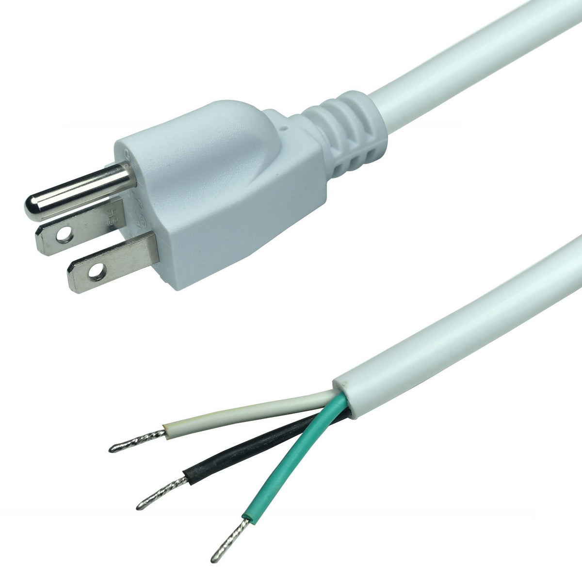 16 Gauge Power Cord Replacement, 3 Wire Power Supply Cord With Open End, 16/3 Appliance & Power Tool Cord 3 Prong,13A/125V Ac, 1
