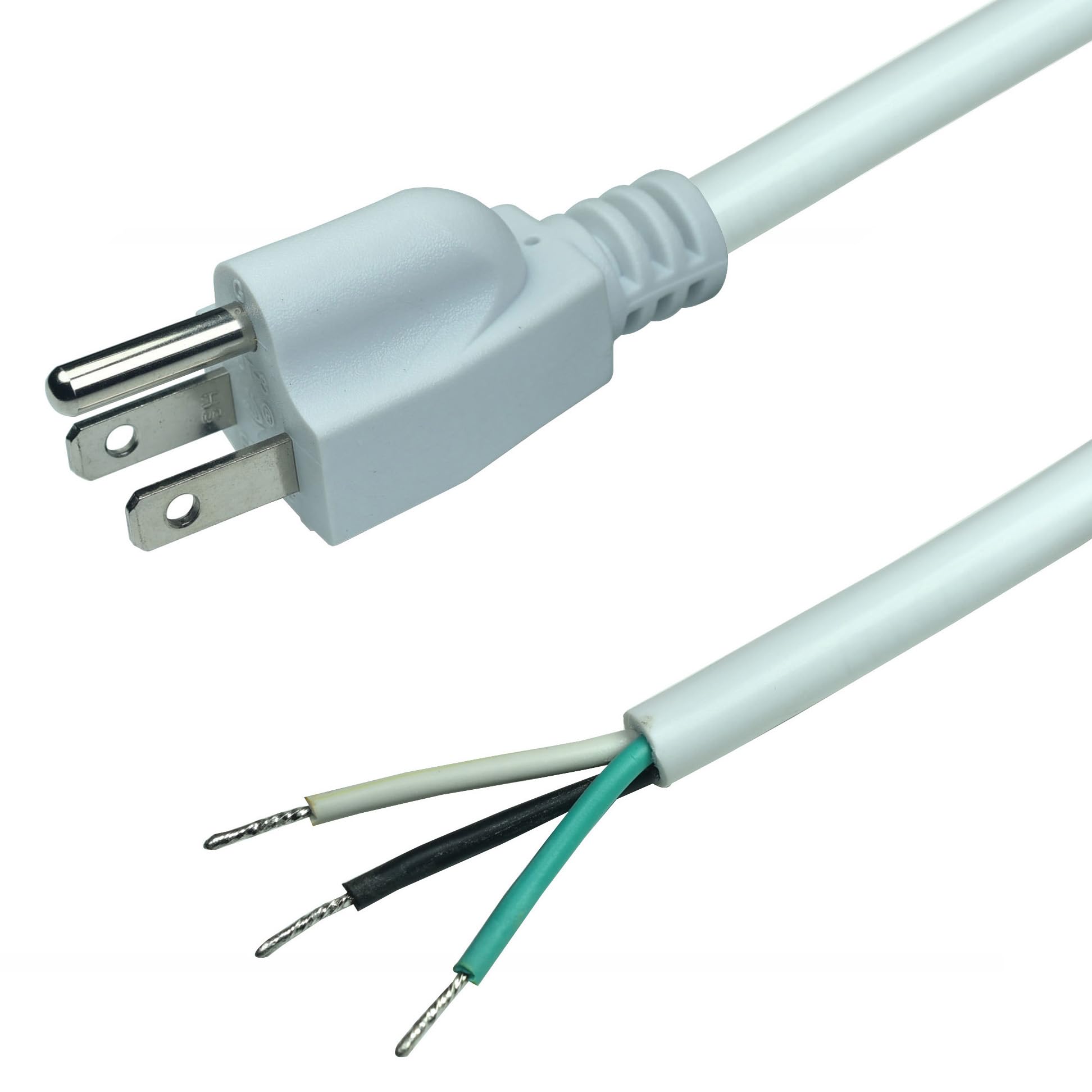 10Ft 14 Gauge 3 Prong 14/3C Heavy Duty Replacement Power Supply Cord Cable 110V 115V 120V Pigtail For Universal Ac Appliance And