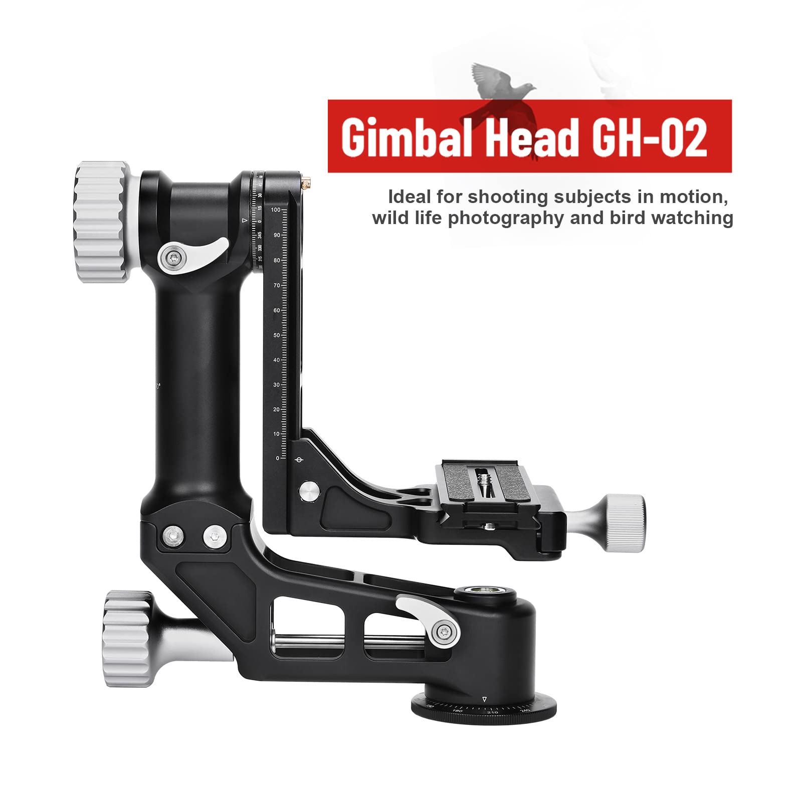 Sunwayfoto Gh 02 Gimbal Head Aluminum Load 66 Lbs(30 Kgs
