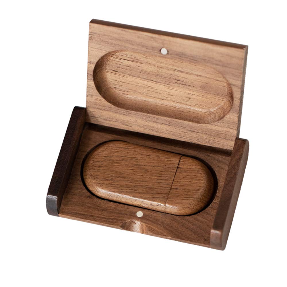 32Gb Usb3.0 Wood Flash Drive Box, Fewina Oval Wooden Usb Drive 32G Usb 3.0 Super Speed Thumb Drive Jump Drive Ideal Gift For Bir
