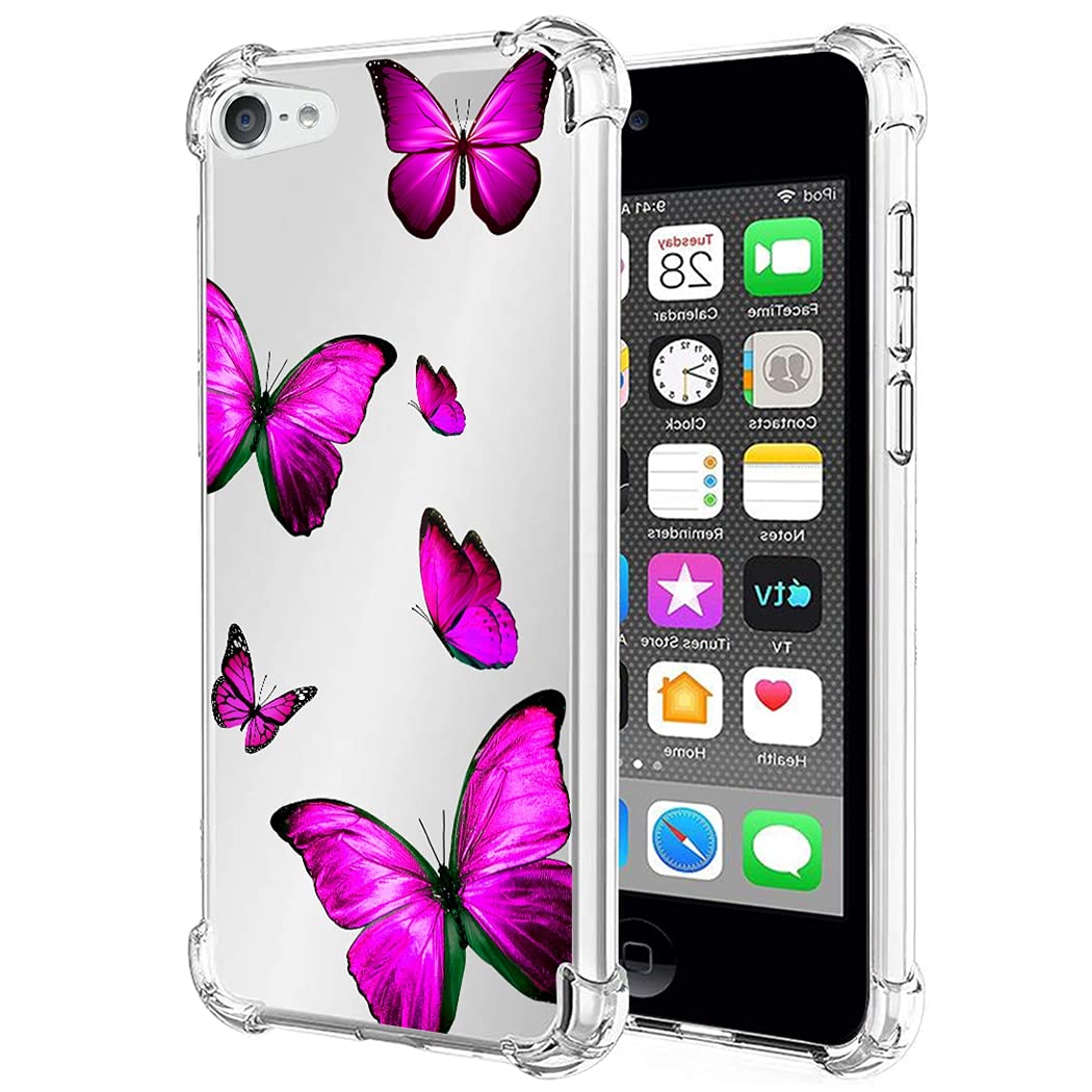 Zoeirc Case For Ipod Touch 7 / Ipod Touch 6 / Ipod Touch 5 Clear Case For Girls Women, Soft Tpu Shockproof Protective Transparen