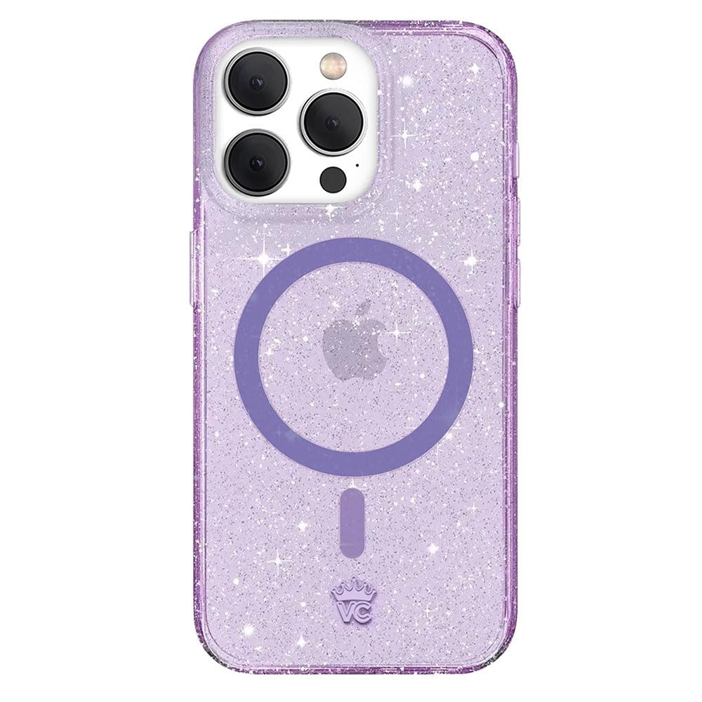 Velvet Caviar Compatible With Iphone 15 Pro Max Case Purple Glitter [8Ft Drop Tested] Compatible With Magsafe   Cute Protective