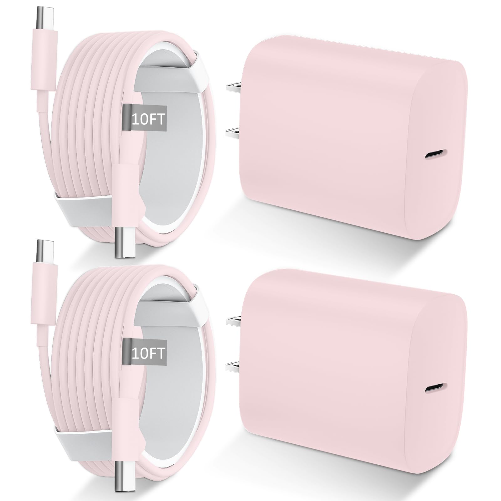 Phone 15 Charger,20W Usb C Fast Charger Block & 10Ft Long C To C Fast Charging Cable Cord For Iphone 15/15 Pro Max/ 15 Plus/ 15