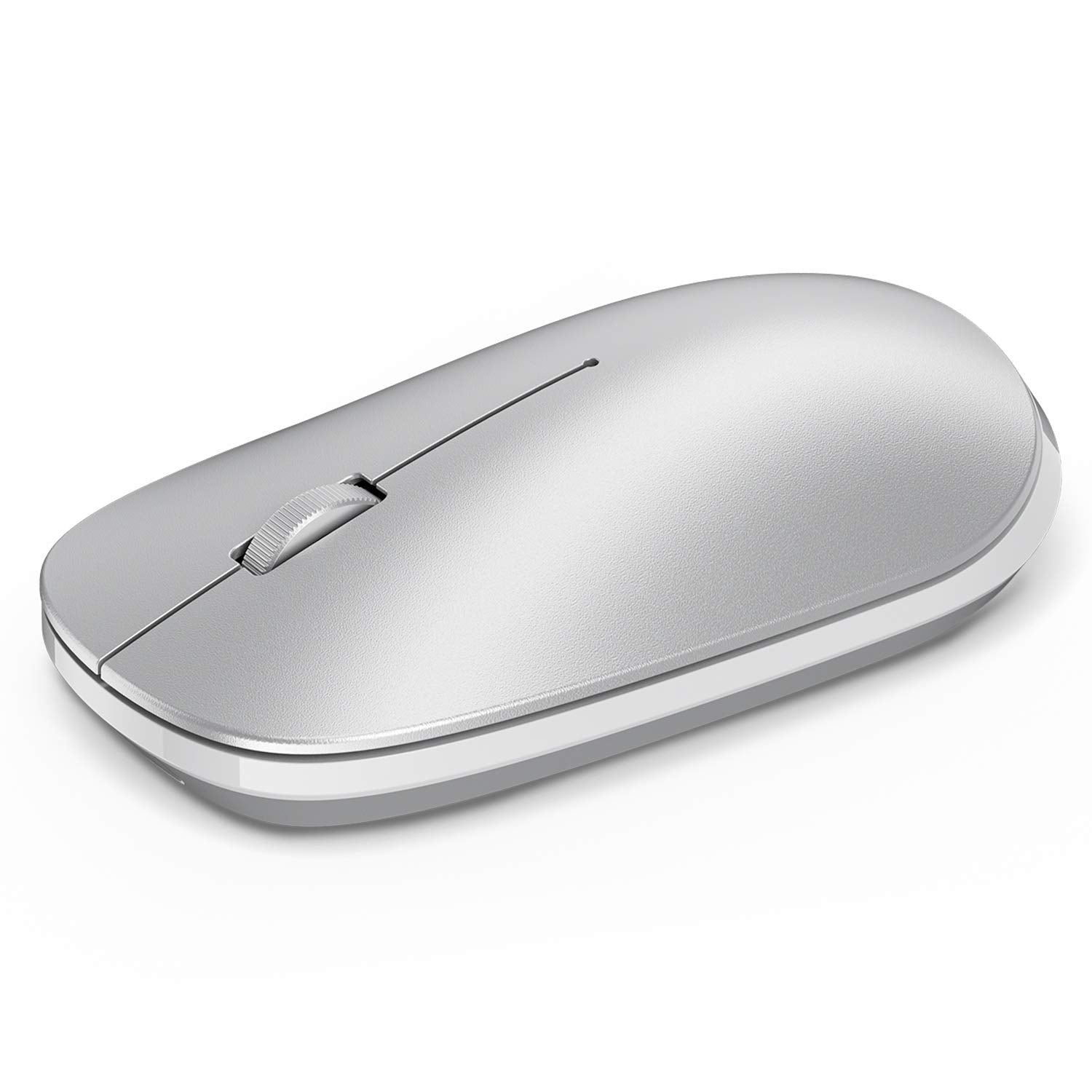 Omoton Bluetooth Mouse For Ipad And Iphone (Ipados 13 / Ios 13 And Above), Ultra Thin Wireless Mouse Compatible With Bluetooth Enabled Computer, Laptop, Pc, Notebook, And Mac Series (Silver)
