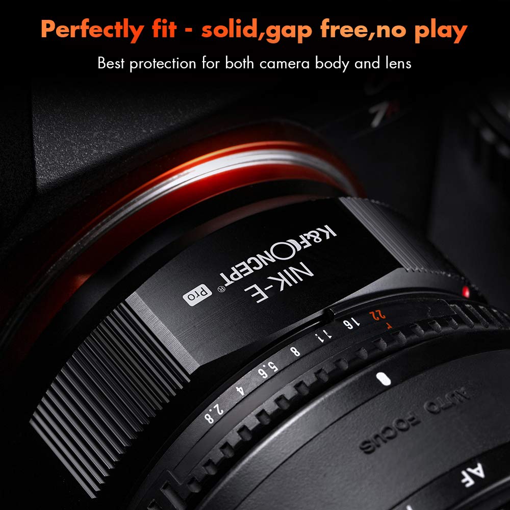 K&F Concept Lens Mount Adapter Compatible With Nikon Ai Nikkor F Mount Lens To Nex Mount Camera For Sony A6000 A6400 A7Ii A5100 A7 A7Riii