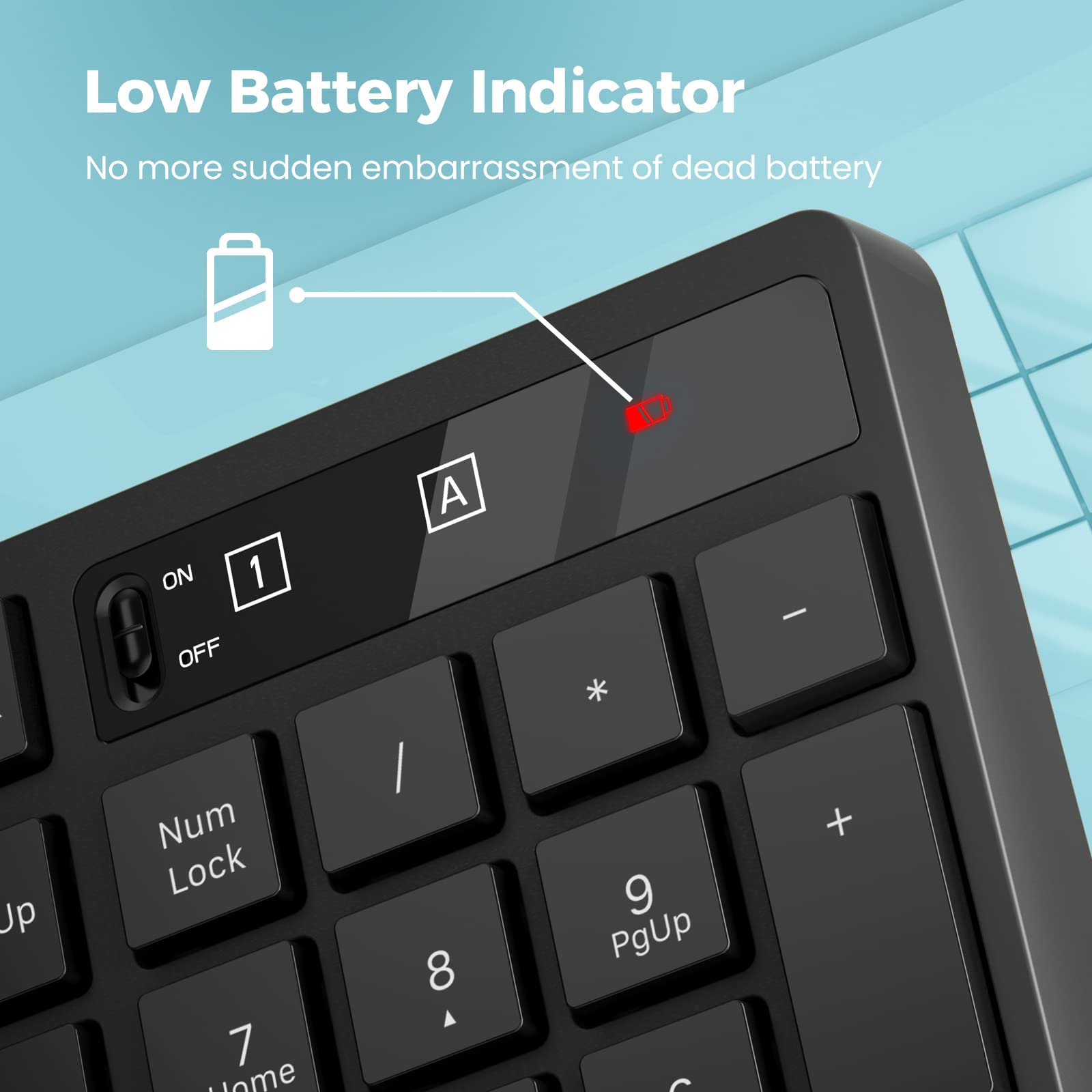 Wireless Keyboard And Mouse Combo, Lovaky 2.4G Full Sized Ergonomic Keyboard Mouse, 3 Dpi Adjustable Cordless Usb Keyboard And M