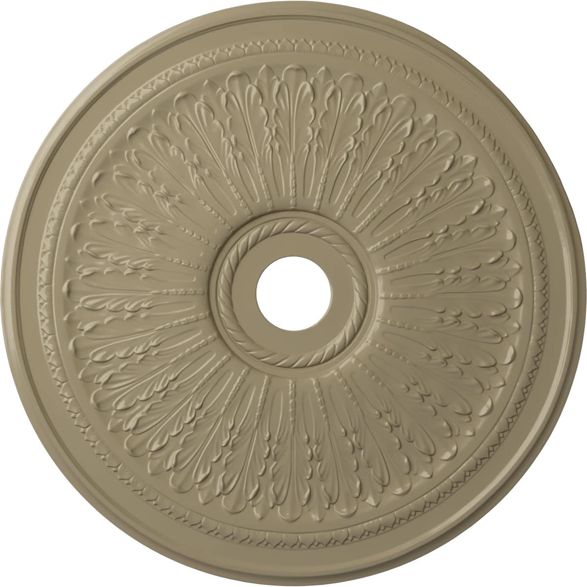 Ekena Millwork CM29OAGDF 29 1/8OD X 3 5/8ID X 1P Oak Leaf Ceiling Medallion Fits Canopies Up To 6 1/4, Gobi Desert