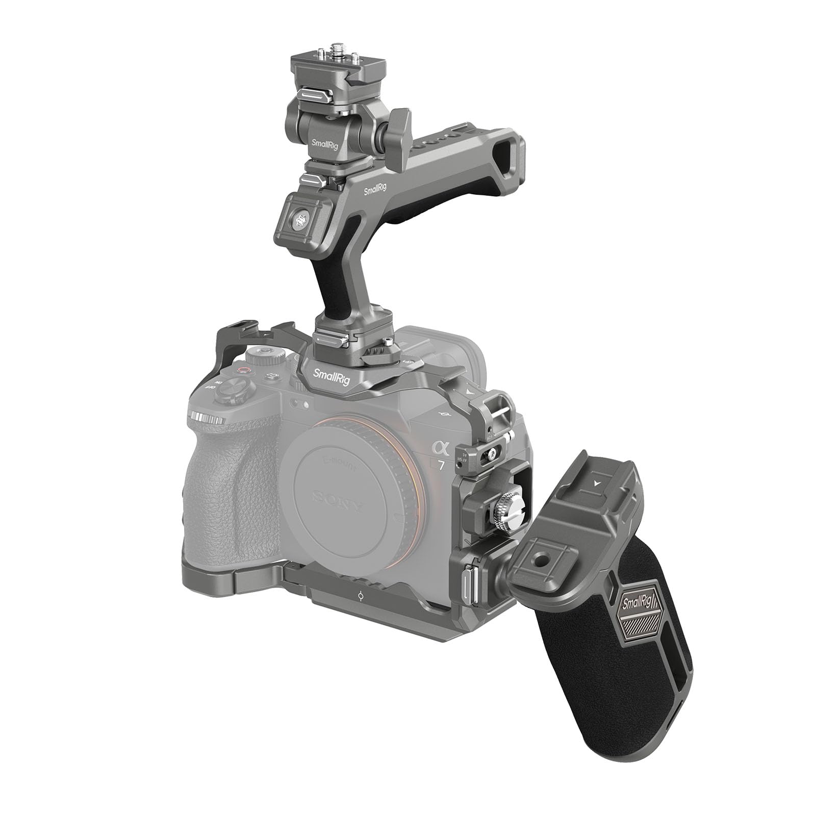 SmallRig HawkLock Quick Release Cage Kit for Sony Alpha 7R V/Alpha 7 IV/Alpha 7S III, with Top Handle, Side Handle, Monitor Moun