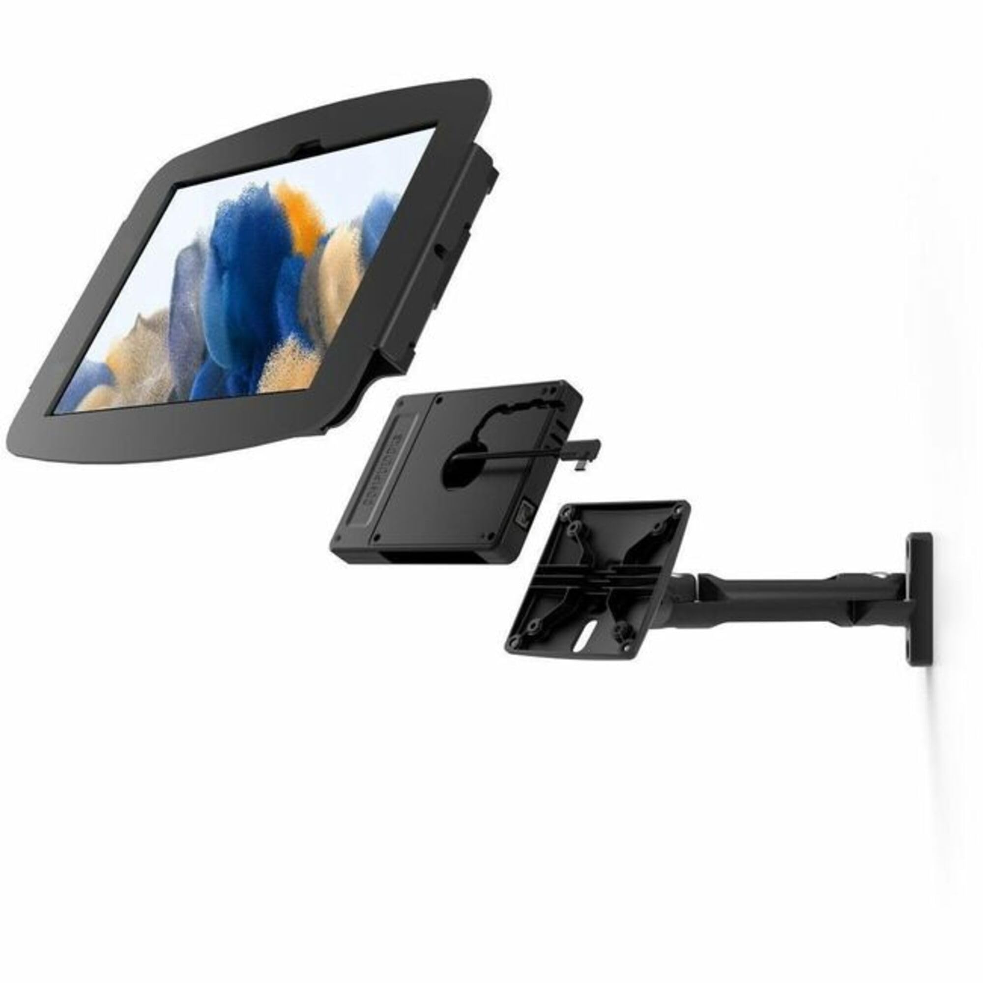 Galaxy Tab A8 10.5In Space Enclosure Swing Wall Mount Plus Hub Black