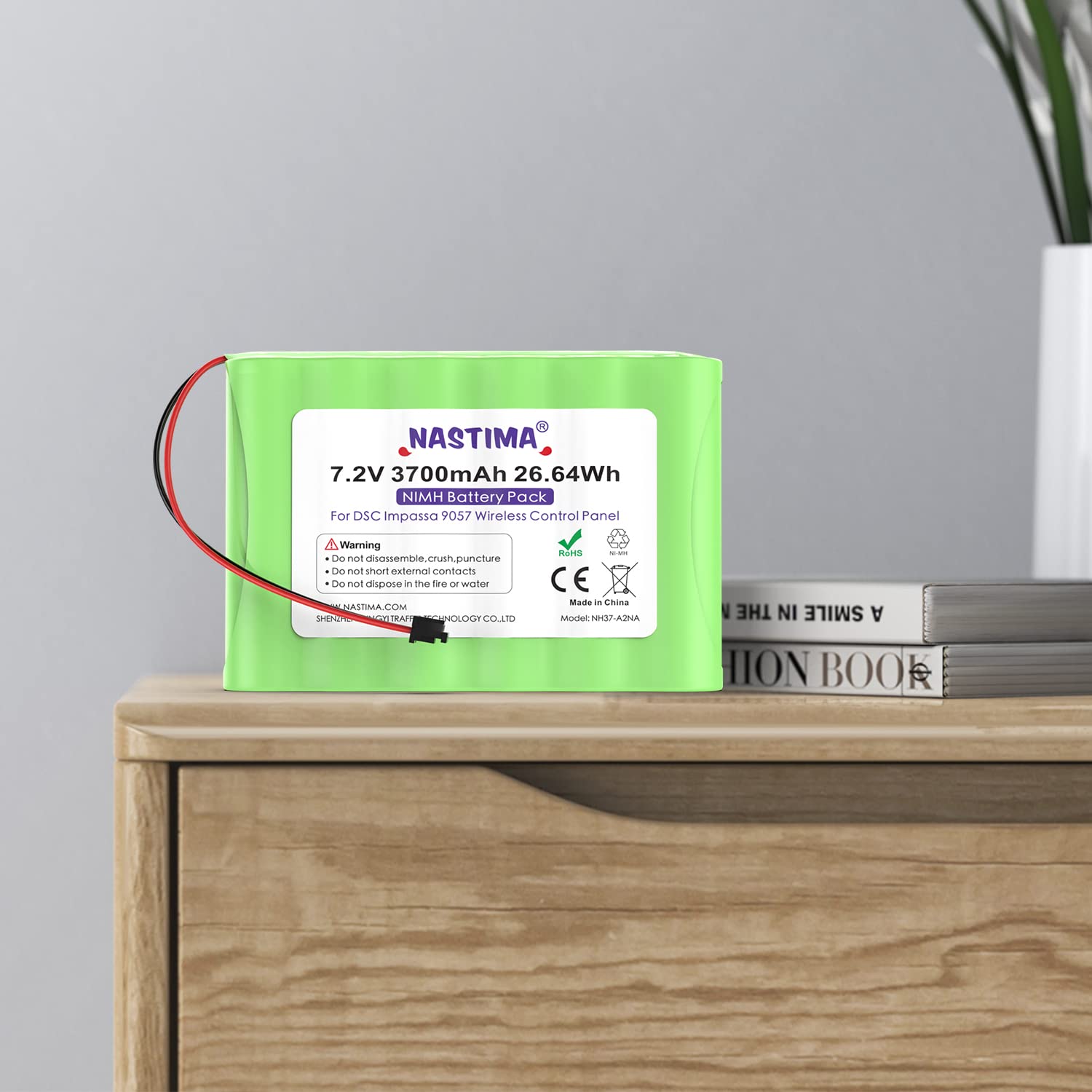 Nastima 7.2V 3700Mah Replacement Battery For Dsc Impassas 9057, 6Ph H 4/3A3600 S D22, 7.2V Rechargeable Ni Mh Battery Pack For A