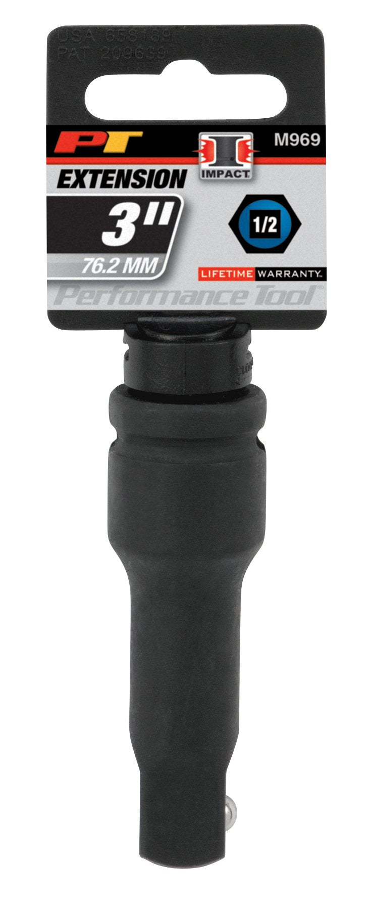 Performance Tool M969, 1/2 Inch Drive X 3 Inch Impact Extension
