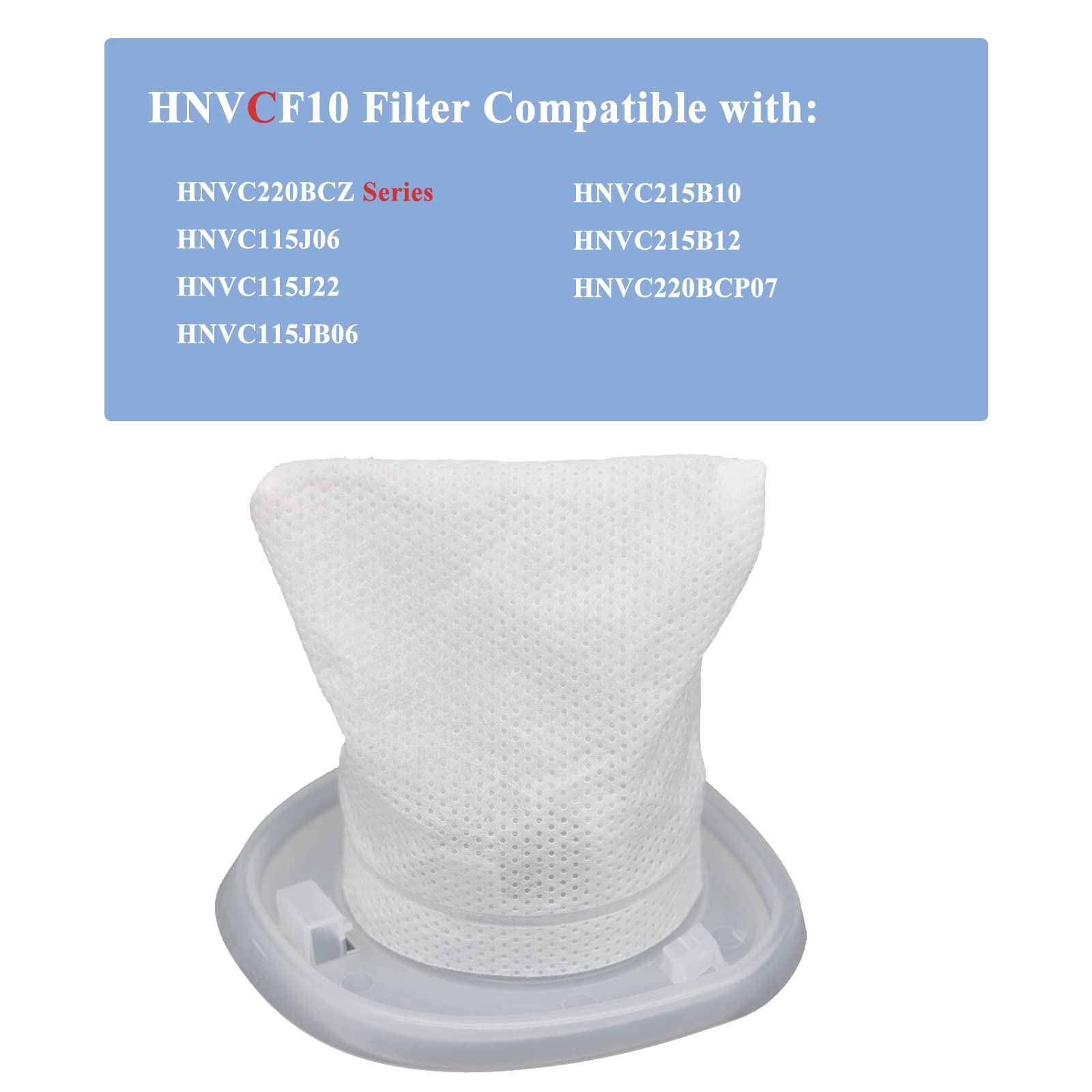 6 Pack Hnvcf10 Filters Compatible With Black+Decker Hnvc220Bcz Series, Hnvc115J06, Hnvc115J22, Hnvc115Jb06, Hnvc215B10, Hnvc215B