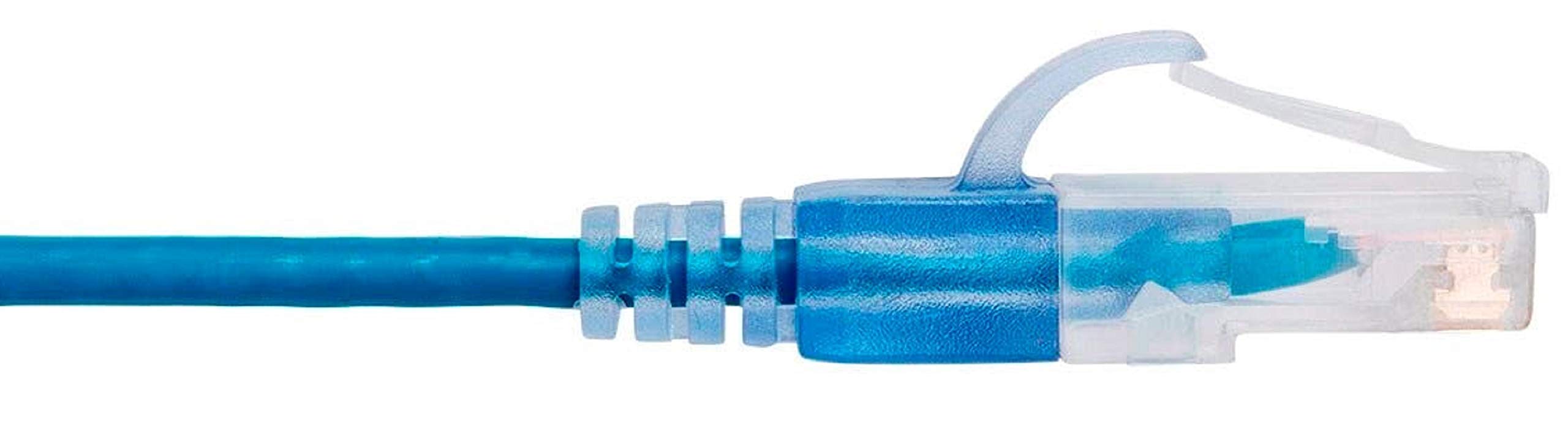 Monoprice Cat6A 50Ft Blue 10 Pk Patch Cable Utp 30Awg 10G Pure Bare Copper Snagless Rj45 Slimrun Series Ethernet Cable