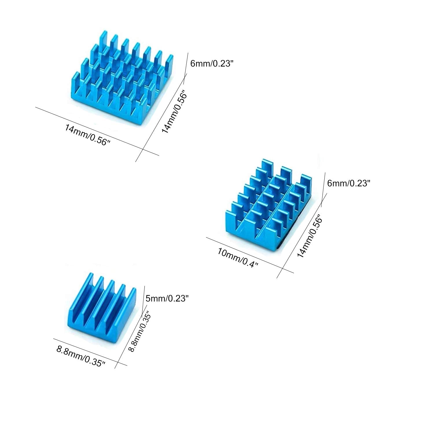 Raspberry Pi 4B Heatsink, Raspberry Pi Heatsink Aluminum Heatsink With Thermal Conductive Adhesive Tape For Raspberry Pi 4 Model