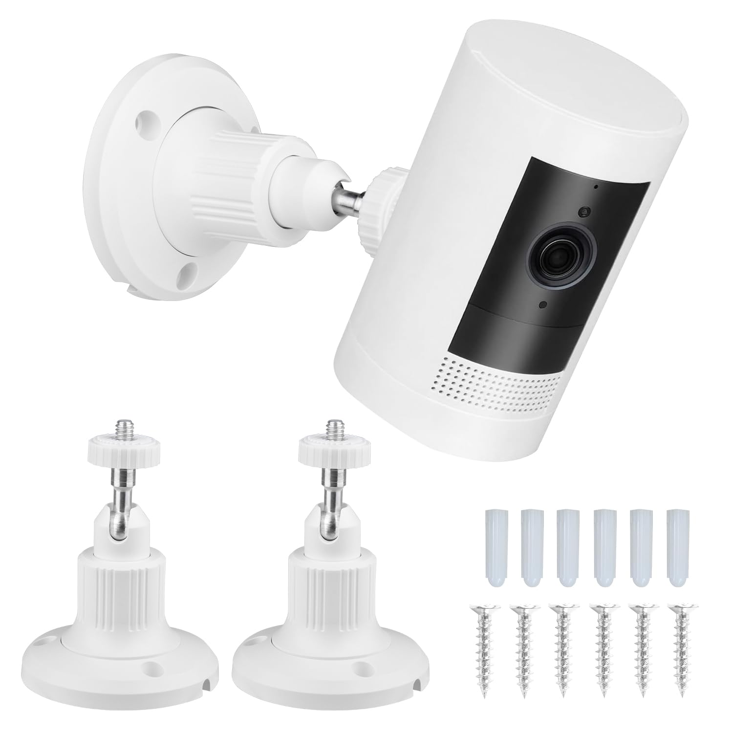 Wall Mount Compatible With Ring Stick Up Cam Wired/Battery And Indoor Cam Hd (1St Gen) Security Camera,360 Degree Adjustable Mou