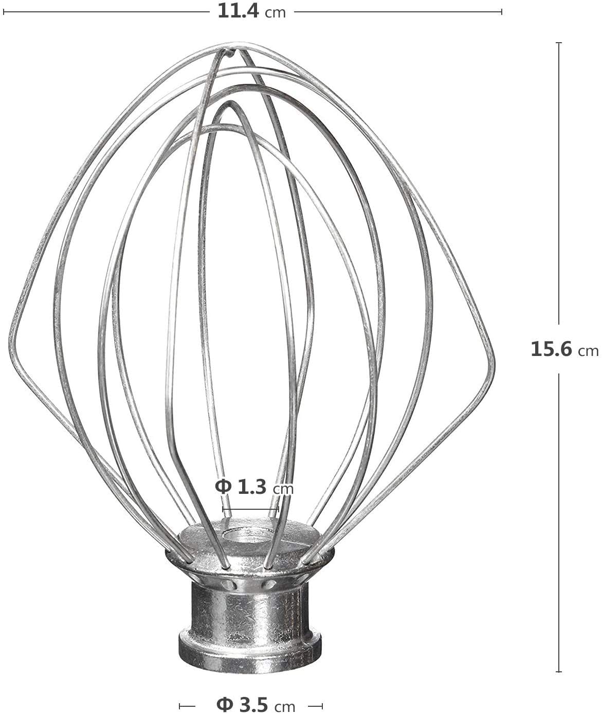 Kitchpower K45Ww Wire Whip Attachment For Tilt Head Stand Mixer For Kitchenaid Stainless Steel Egg Cream Stirrer, Flour Cake Bal