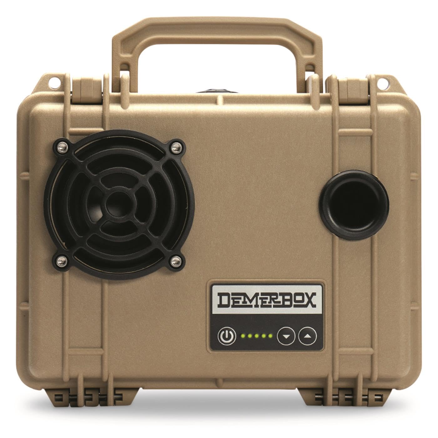 DemerBox: Waterproof, Portable, and Rugged Outdoor Bluetooth Speakers. Loud Sound + Deep Bass, 40+ hr Battery Life, Dry Box + US