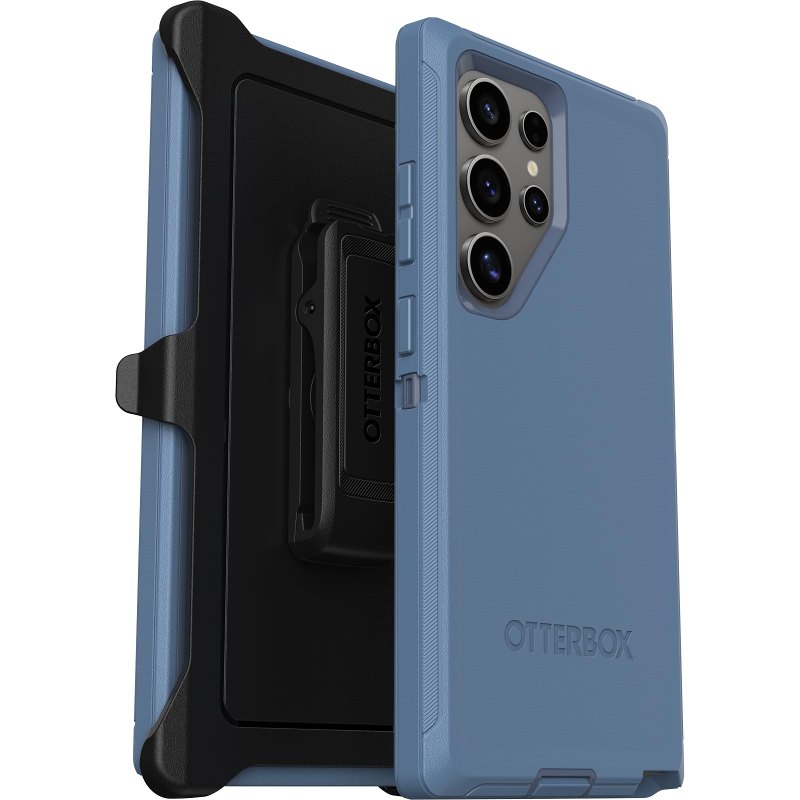Otterbox Samsung Galaxy S24 Ultra Defender Series Case   Baby Blue Jeans, Rugged & Durable, With Port Protection, Includes Holst
