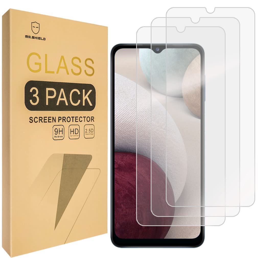 Mr.Shield [3 Pack] Designed For Samsung Galaxy A02S [Tempered Glass] Screen Protector [Japan Glass With 9H Hardness] With Lifeti