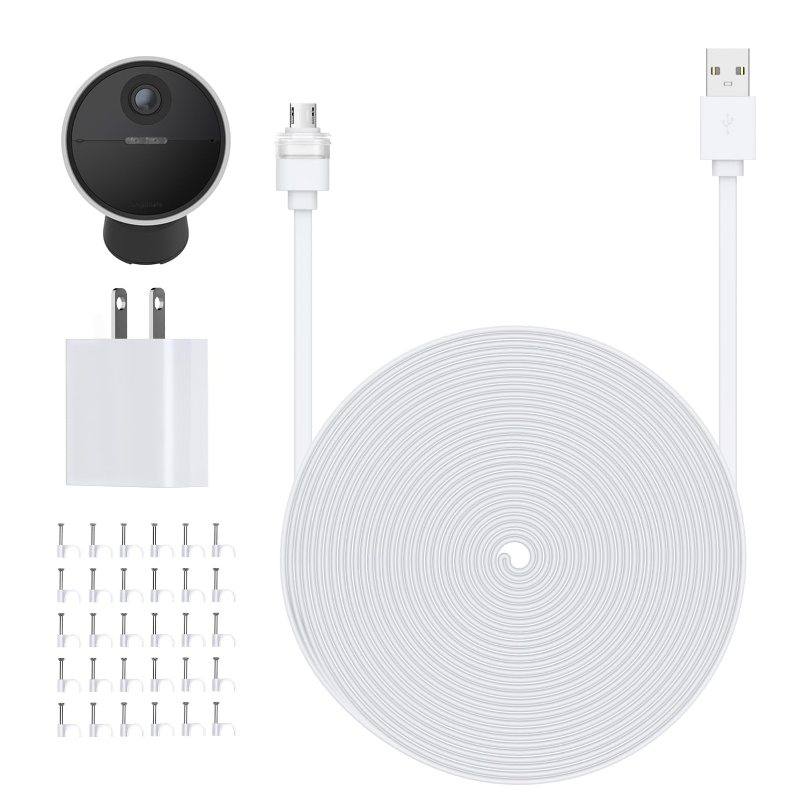 For Simplisafe Outdoor Camera Power Cable, Ip65 Weatherproof Interface Shell, Suitable For All Weather Conditions Continuously C