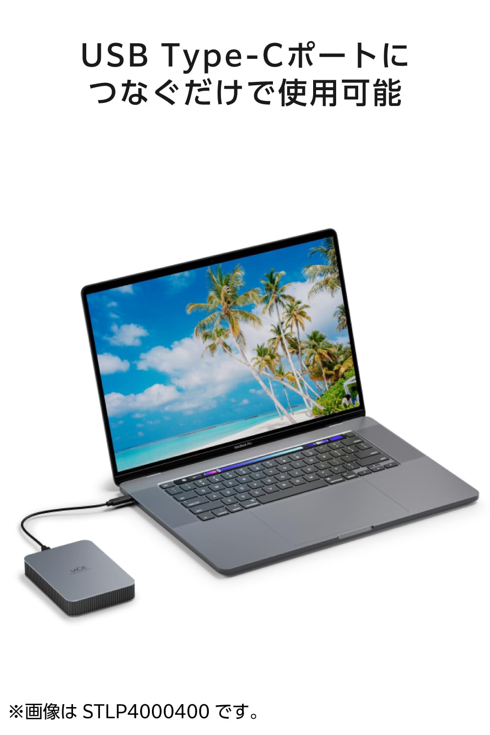 Lacie Mobile Drive Secure 4Tb External Hard Drive Portable Hdd - Space Grey, Usb-C 3.2, For Pc And Mac, Post-Consumer Recycled,