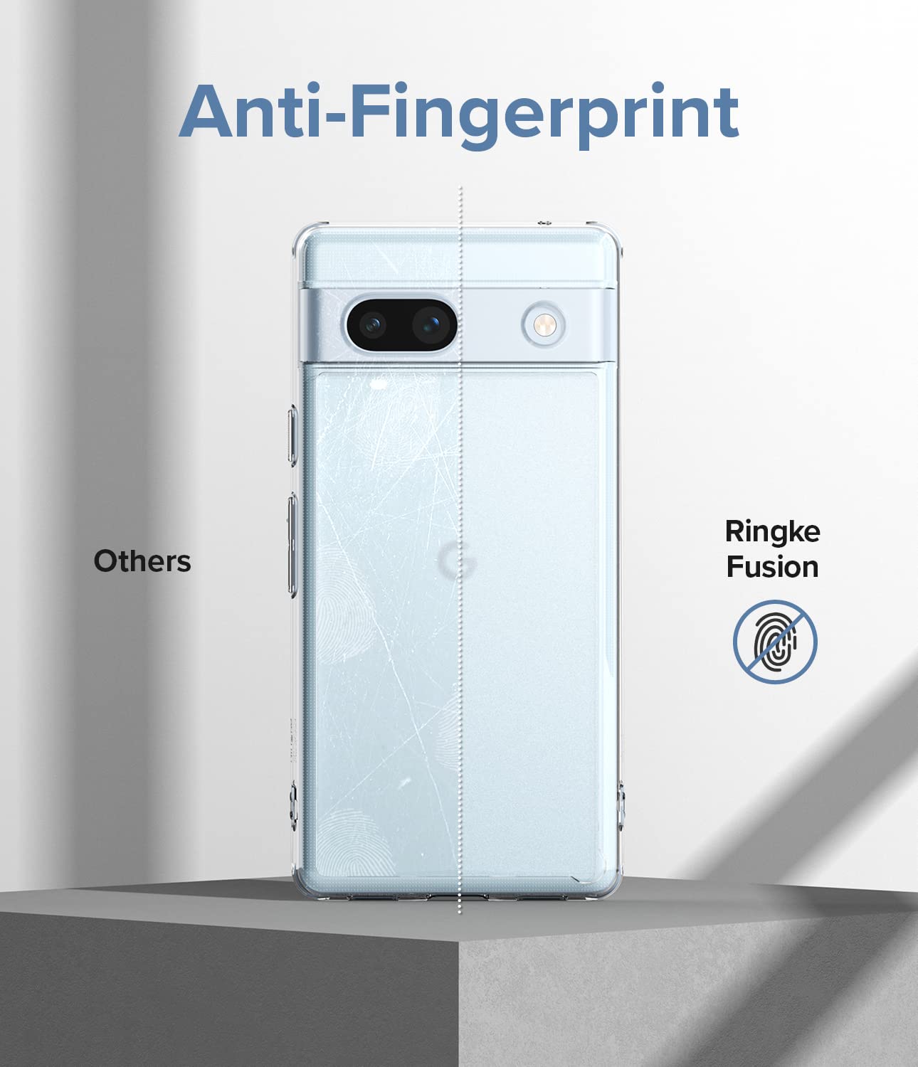 Ringke Fusion [Oil & Dirt Resistant] Compatible With Google Pixel 7A Case, Anti-Fingerprint Technology Prevents Oily Smudges Pho